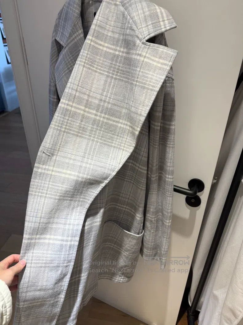 Y/Project Y/Project Gray Blue Plaid Cotton Flannel Asymmetric Decons Size M / US 6-8 / IT 42-44 - 5 Thumbnail