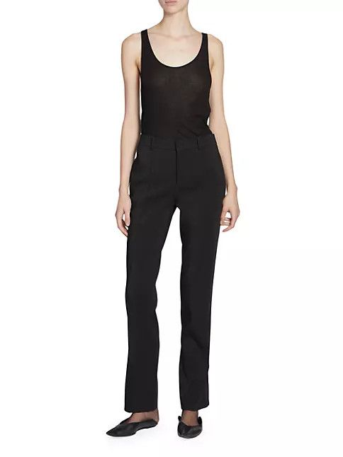 Saint Laurent Paris o1s1wg111124 Dup / Low-Rise Pants Stretch Gabardine in Black Size 38" / US 16 / IT 52 - 3 Thumbnail