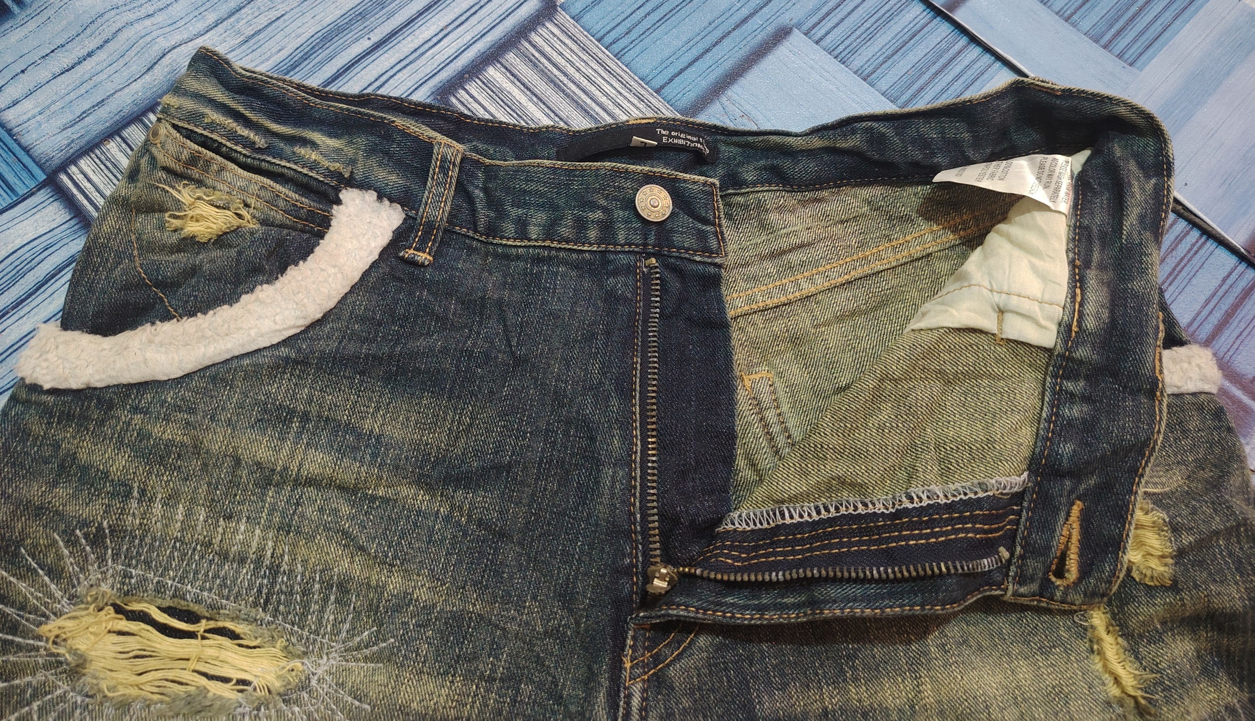 Who Decides War Japanese Exhibitionist TTU Distressed Denim Size US 33 - 20 Thumbnail