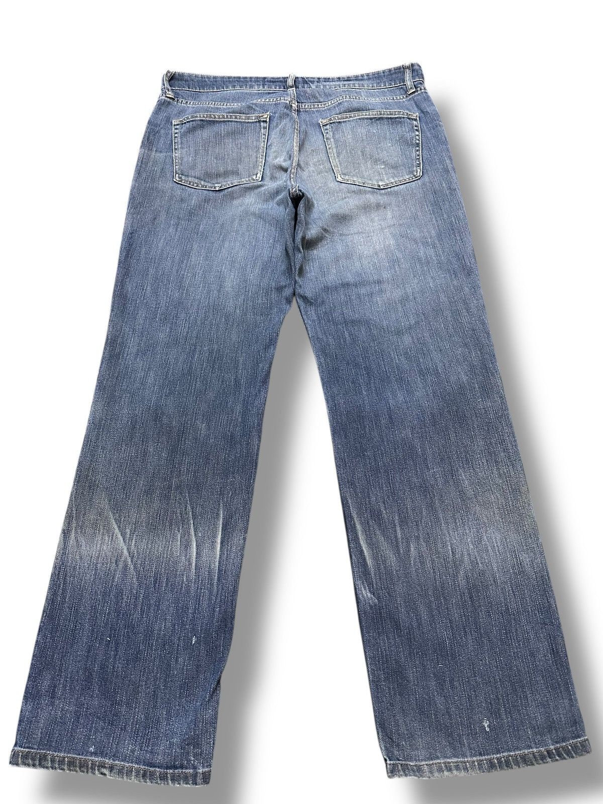 Japanese Brand Vintage Uniqlo Distressed Jeans With Baggy Loose Style Faded Size US 35 - 2 Thumbnail