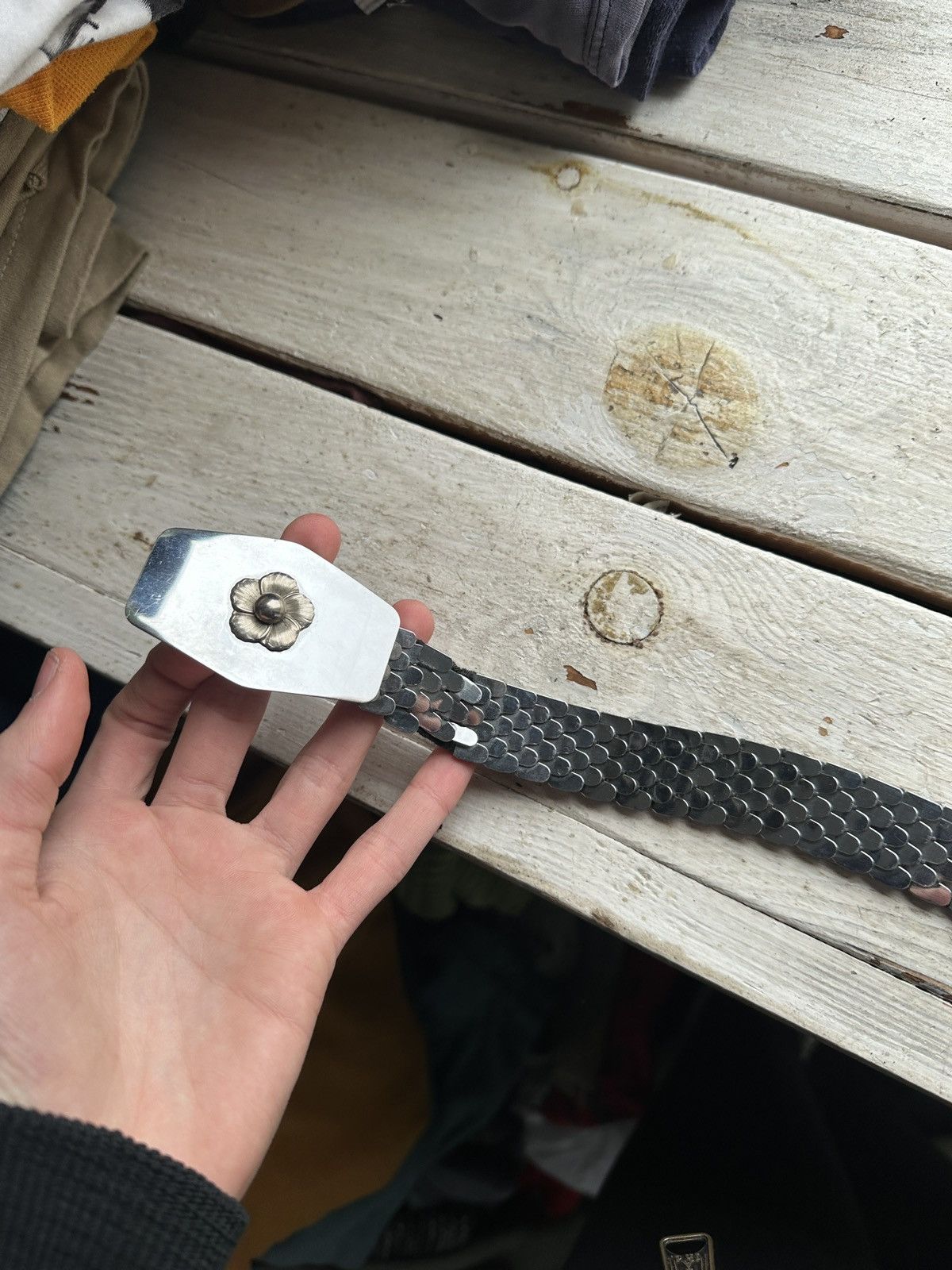 Vintage 🚨Vintage Crazy Metal Belt Drip Japanese Hype bb Simon Size ONE SIZE - 2 Thumbnail