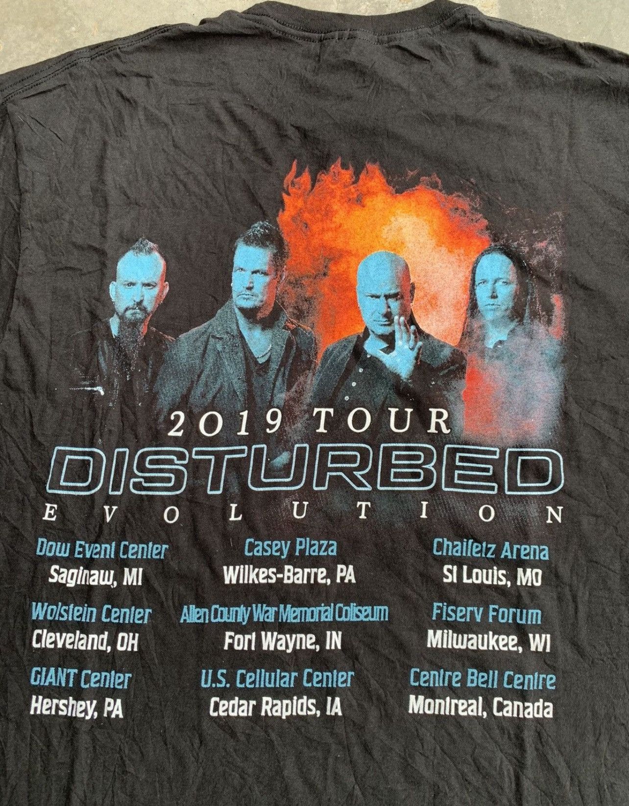 Band Tees Heavy Metal Disturbed Evolution 2019 Tour Band Tee Size US XL / EU 56 / 4 - 2 Thumbnail