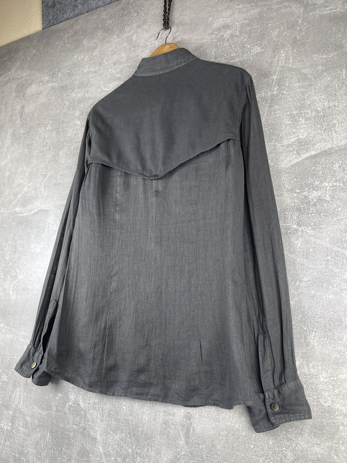 Dolce & Gabbana Dolce & Gabbana D&G Archives 00s Linen Shirt Gray Military Size US S / EU 44-46 / 1 - 7 Thumbnail