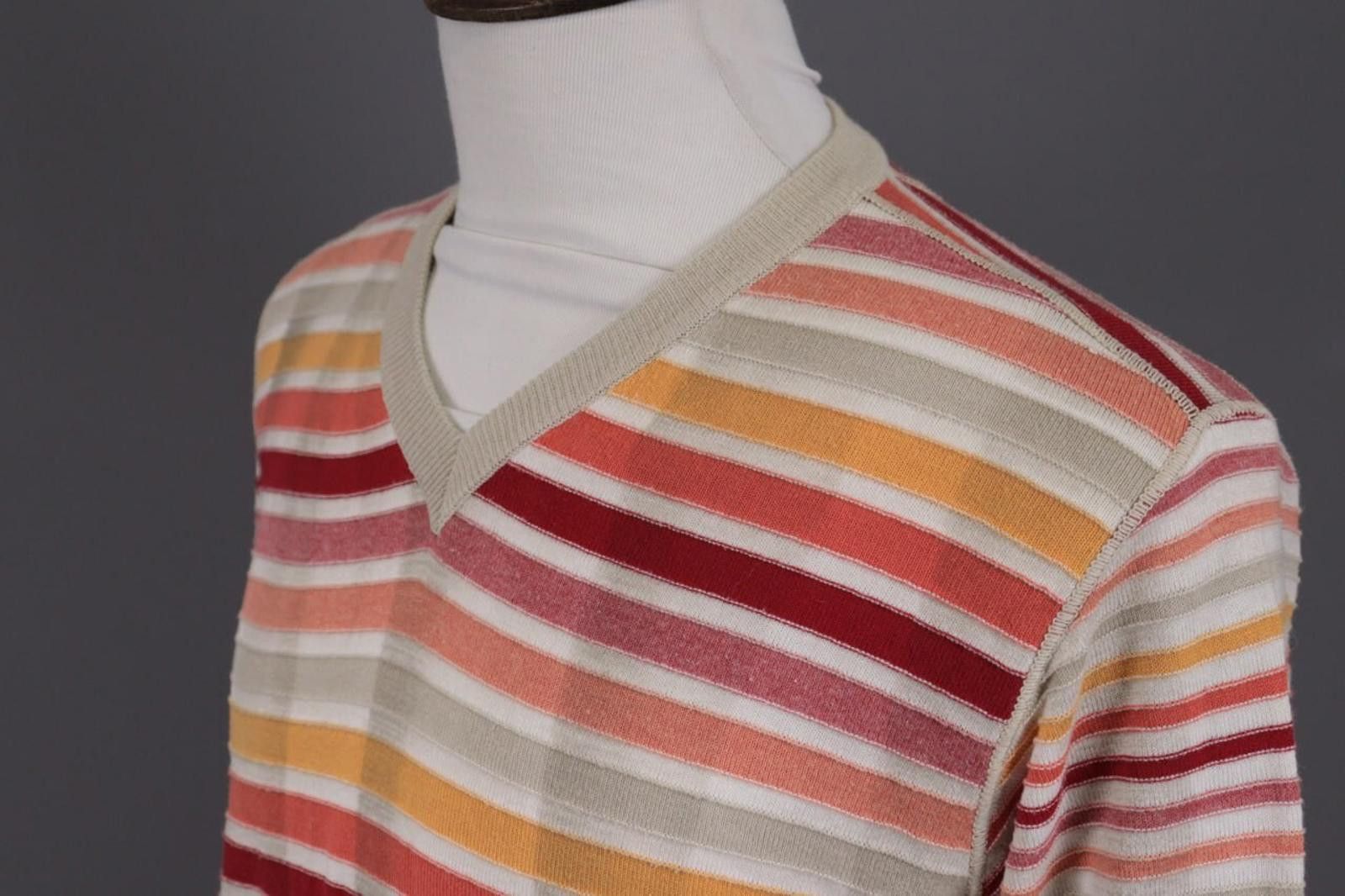 Carlo Colucci Carlo ColucciModern Cut Multicolor Knit Sweater Size 50 Size US M / EU 48-50 / 2 - 7 Thumbnail