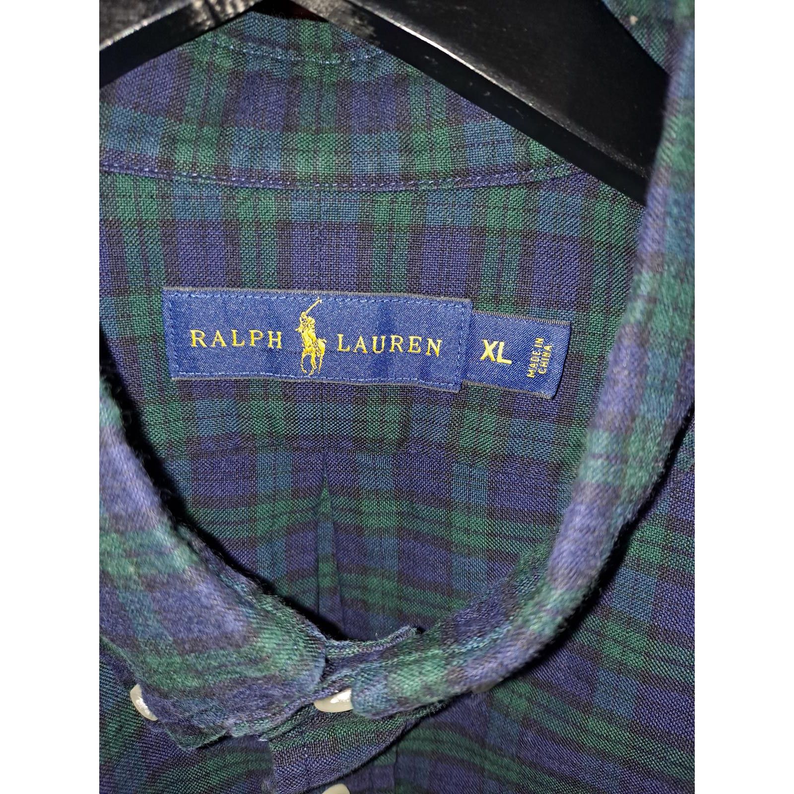 Ralph Lauren Ralph Lauren Plaid Button Up Shirt Green and Blue Size XL Size US XL / EU 56 / 4 - 3 Thumbnail
