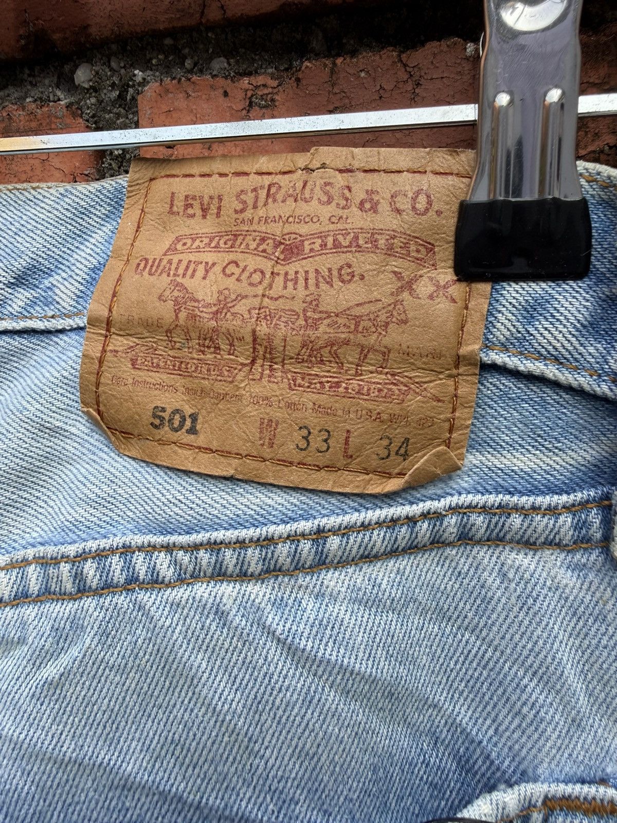 Levi's Vintage Clothing W33x34 vintage levi’s 501 made in USA custome 90s Size US 33 - 7 Thumbnail