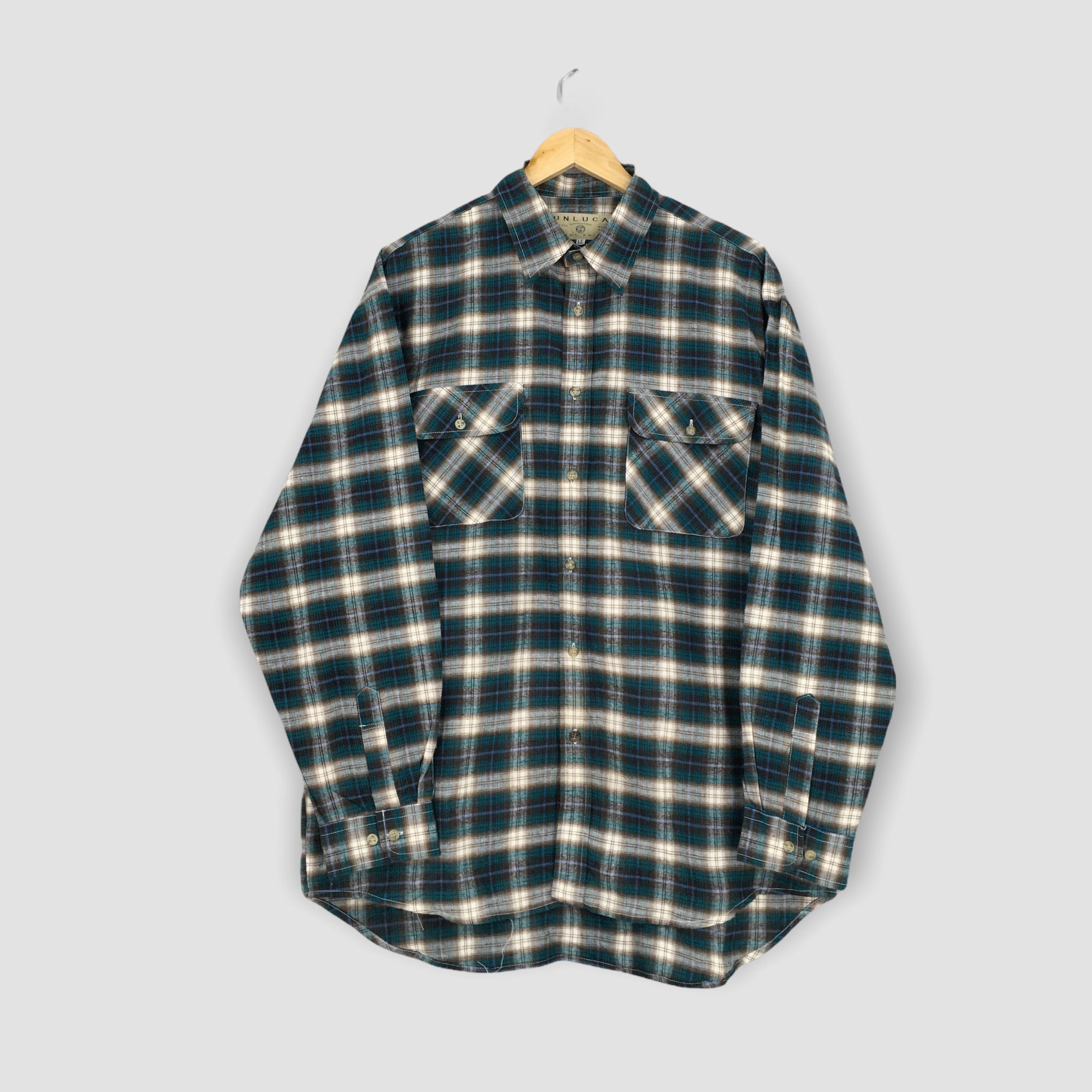 Flannel × Vintage Vintage 1980s Plaid Tartan Checkered Flannel Shirt Large Size US L / EU 52-54 / 3 - 1 Thumbnail