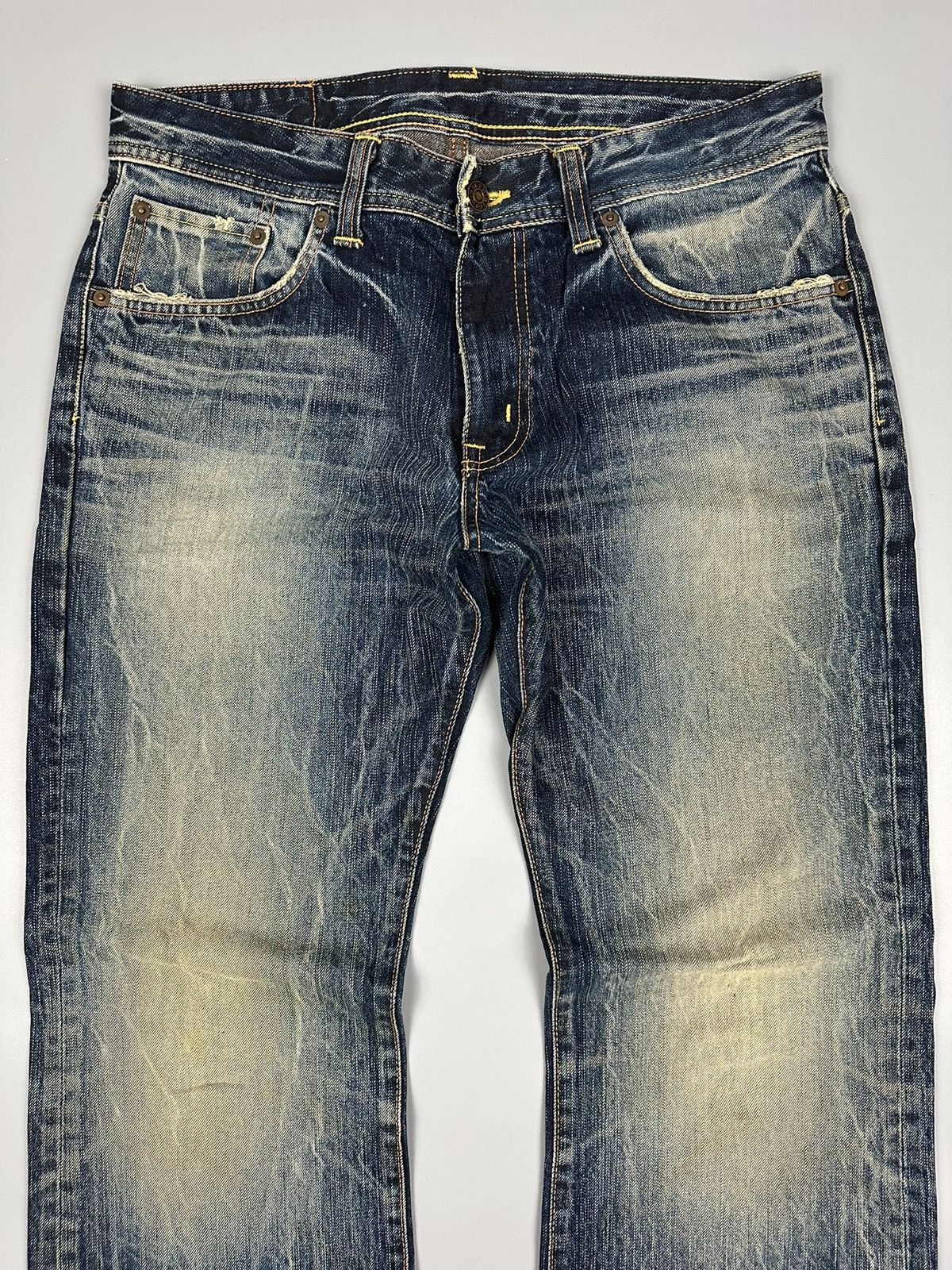 Edwin Vintage Edwin 511 Whiskered Flare Denim Size US 33 - 5 Thumbnail