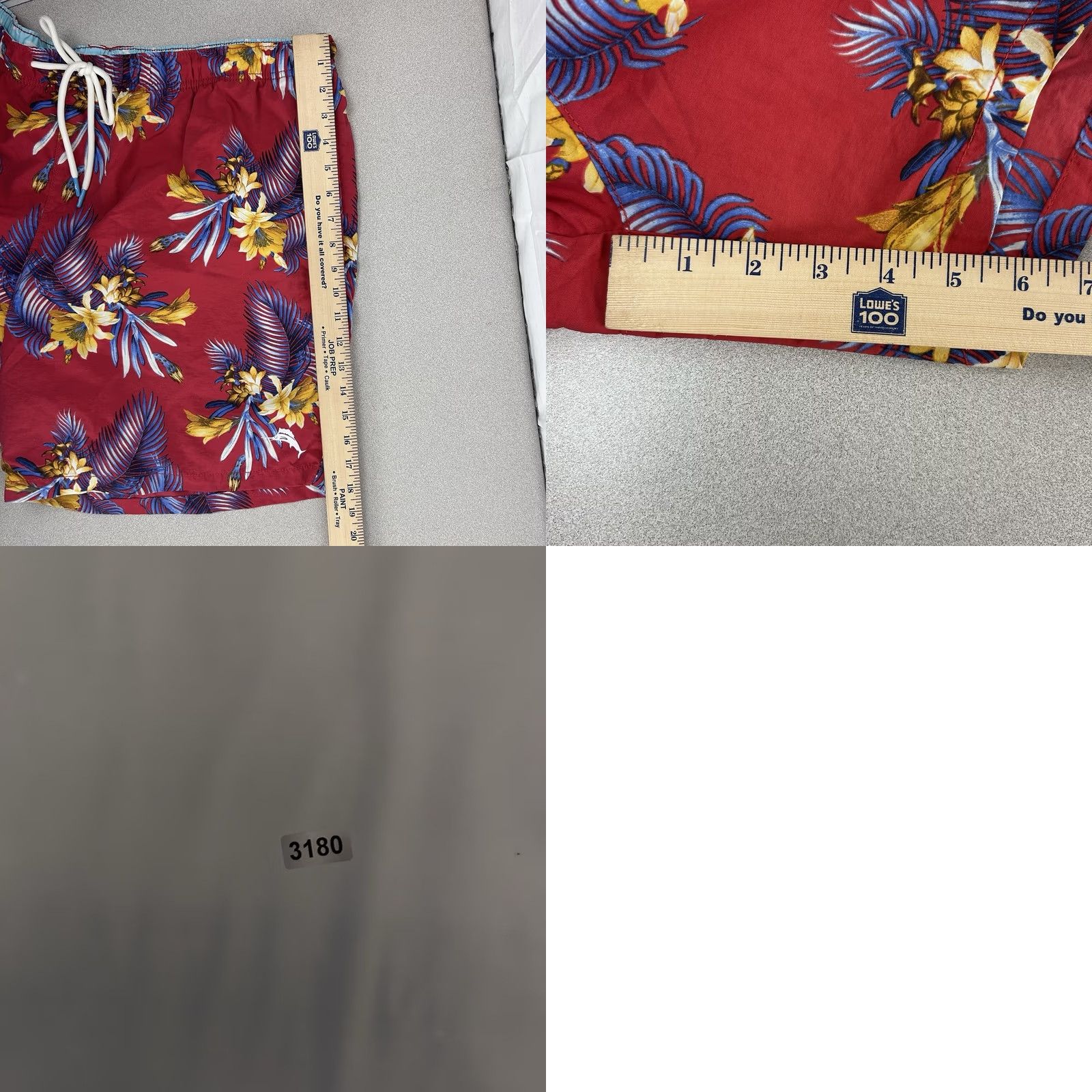 Tommy Bahama Tommy Bahama Mens Shorts XXL Red Swim Trunks Nylon Floral Hawaiian Lined Size US 39 - 9 Thumbnail