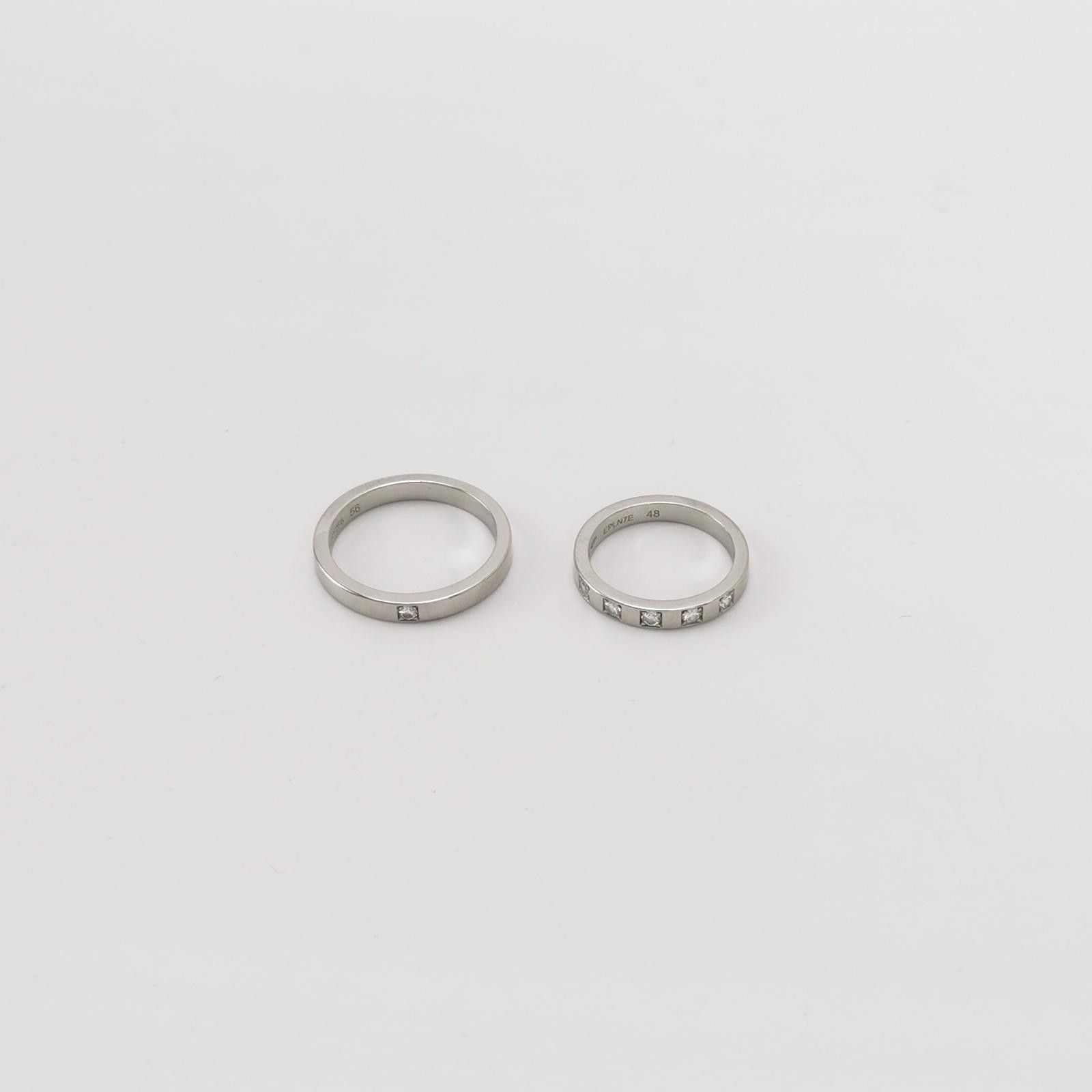 Bvlgari Bvlgari MARRY ME Platinum PT950 Diamond Couple Ring Size 9 Size ONE SIZE - 1 Thumbnail