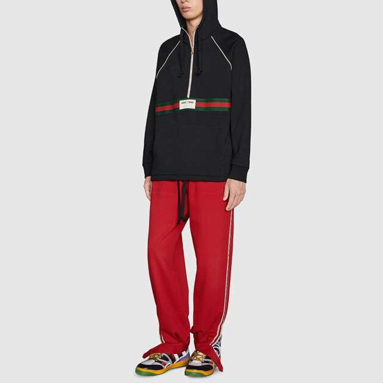 Gucci o1loc1c0925 Cotton Jersey Sweatshirt With Web in Black Size US M / EU 48-50 / 2 - 4 Thumbnail