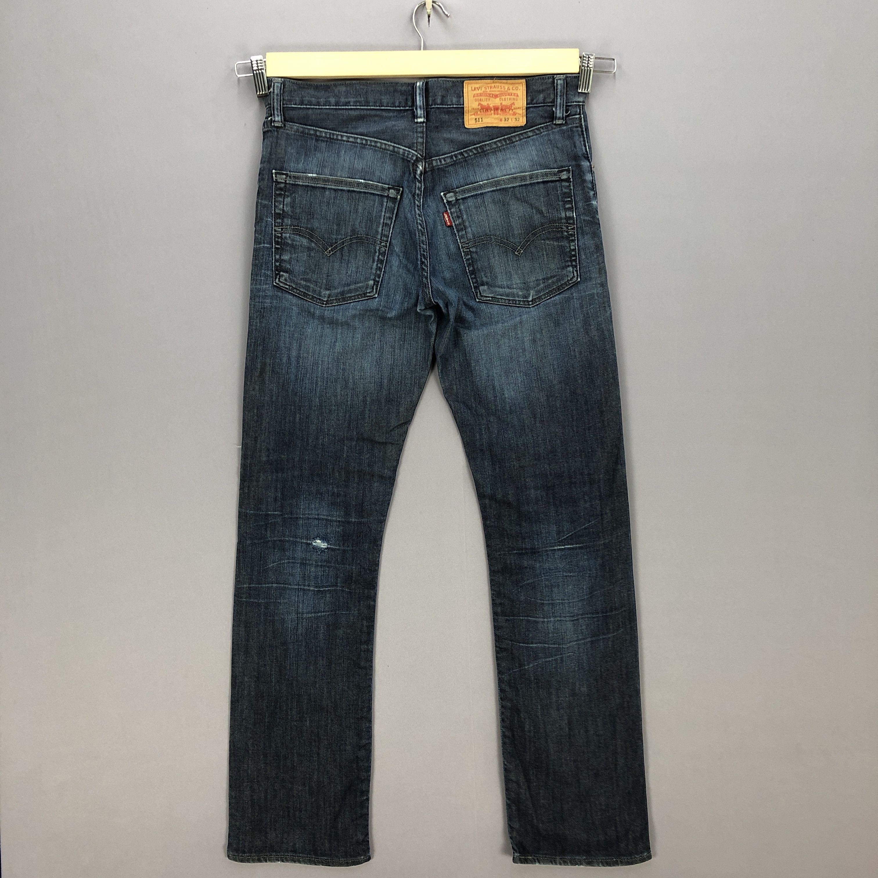 Levi's × Vintage Vintage Levis 511 Jeans Distressed Slim Skinny Tapered Denim Size US 32 / EU 48 - 2 Thumbnail