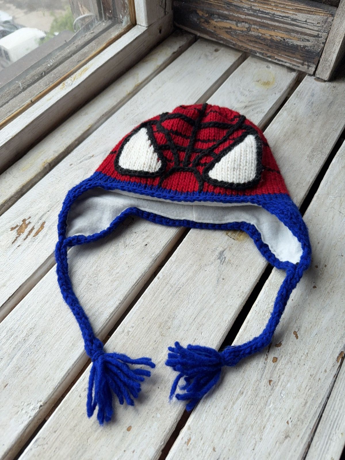 Japanese Brand × Marvel Comics × Vintage Vintage 90s THE AMAZING SPIDERMAN BEANIE Trapper Y2K HATS Size ONE SIZE - 1 Thumbnail