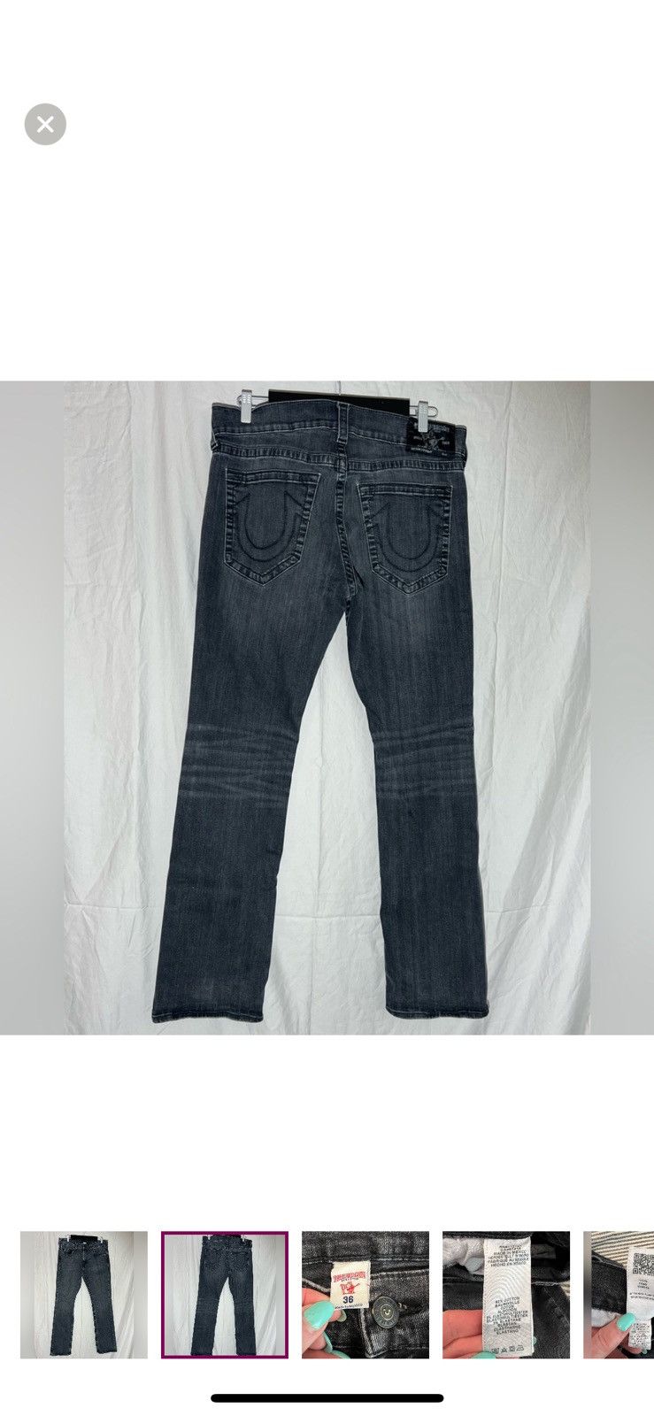 True Religion Vintage true religion black denim jeans Size US 36 / EU 52 - 1 Thumbnail