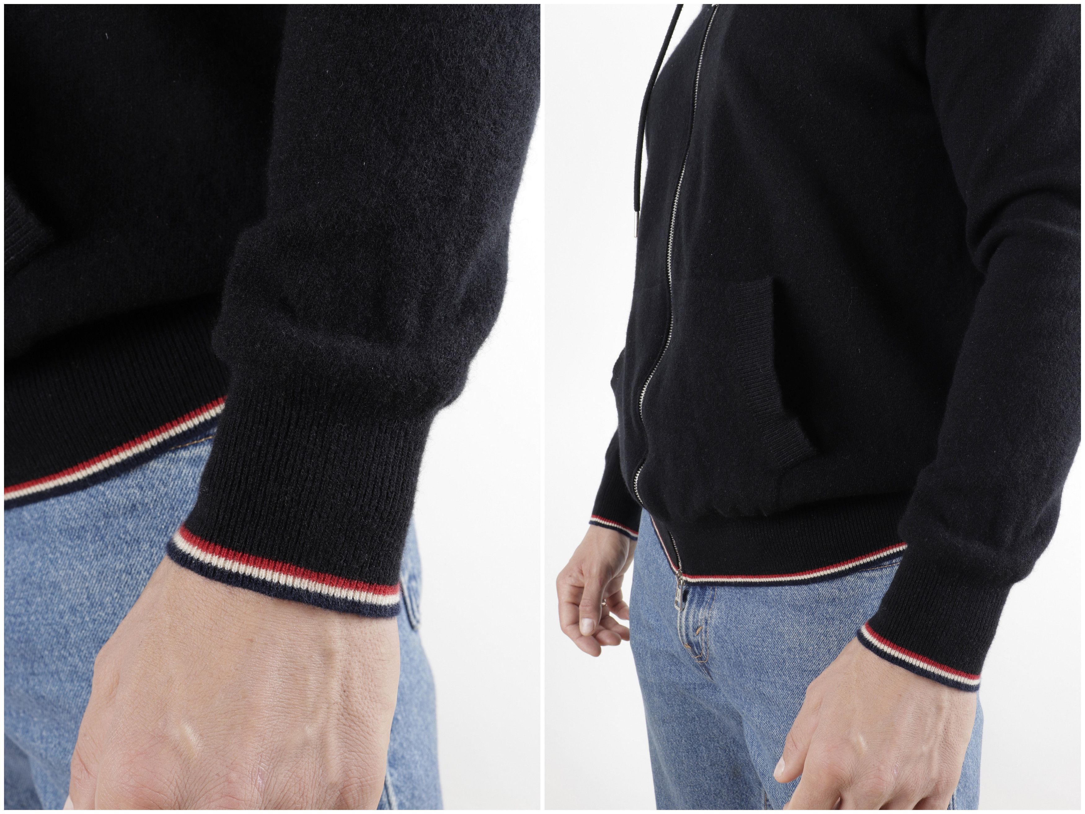 Moncler Moncler Big Logo Wool Black Hooded Zip Up Cardigan Size US S / EU 44-46 / 1 - 10 Thumbnail