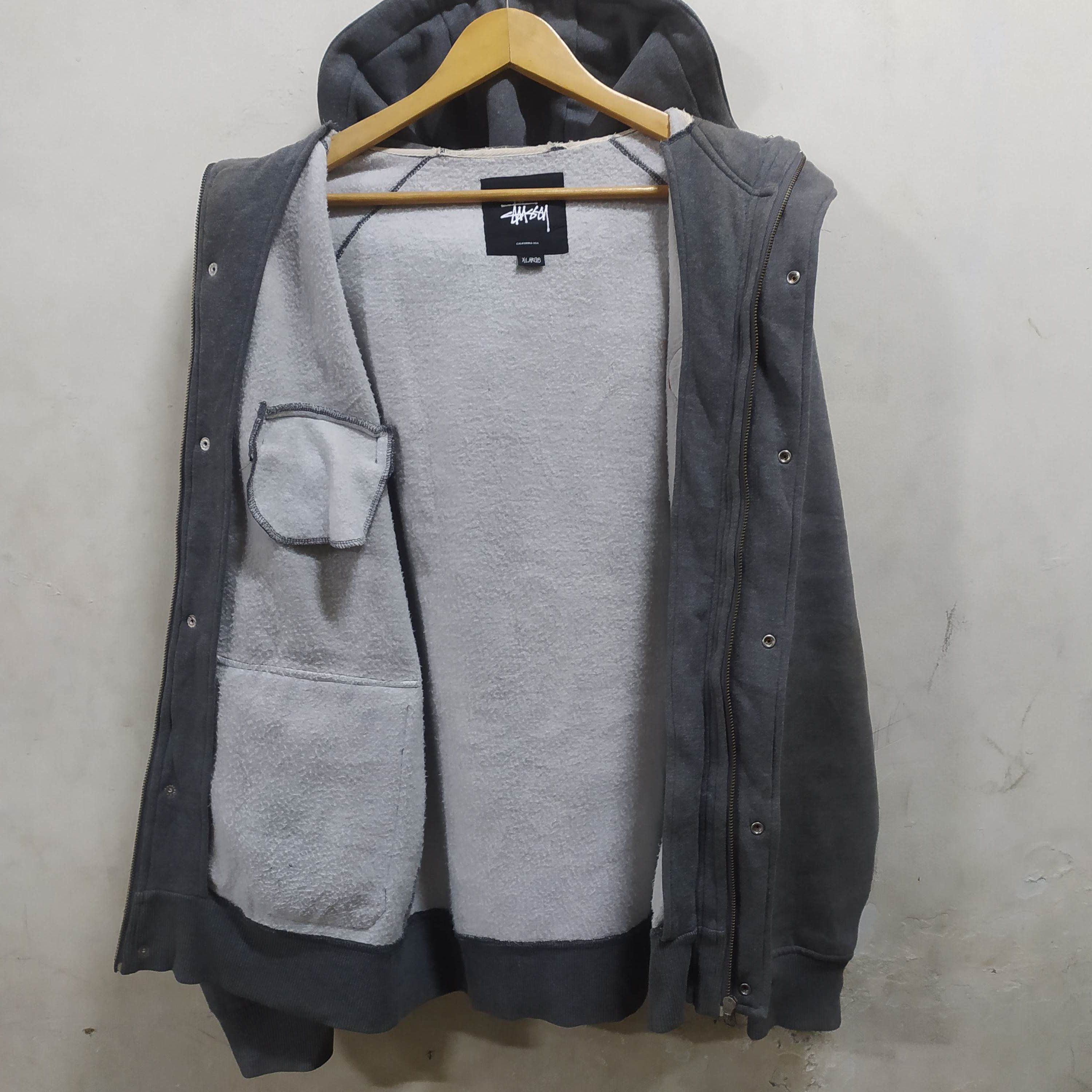 Stussy Stussy Y2K 00's Leather Patch Sweat Hood Parka Jacket Size US XL / EU 56 / 4 - 8 Thumbnail