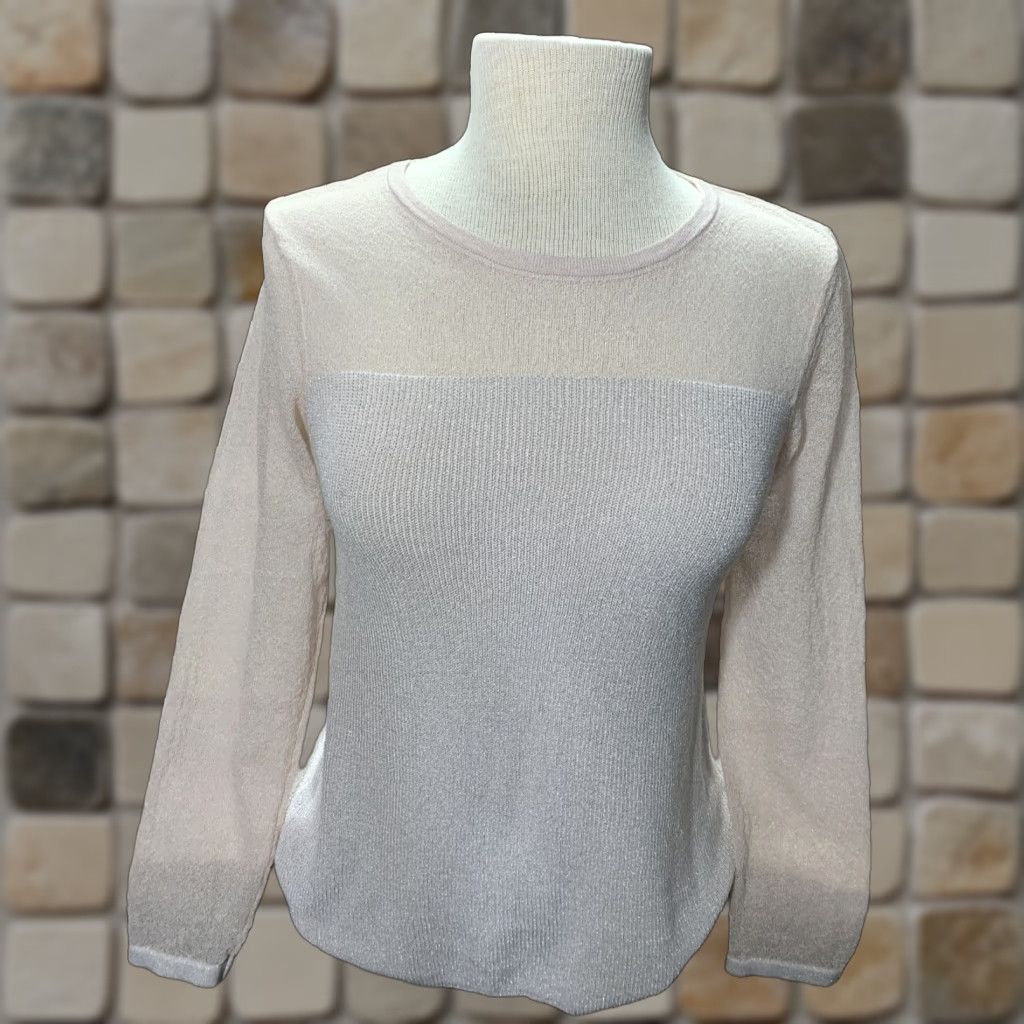 Vintage Jennefer Lopes Jennifer Lopez Womens Pullover Top Shirt M Pink Knit Long Sparkly Blouse Size M / US 6-8 / IT 42-44 - 1 Thumbnail