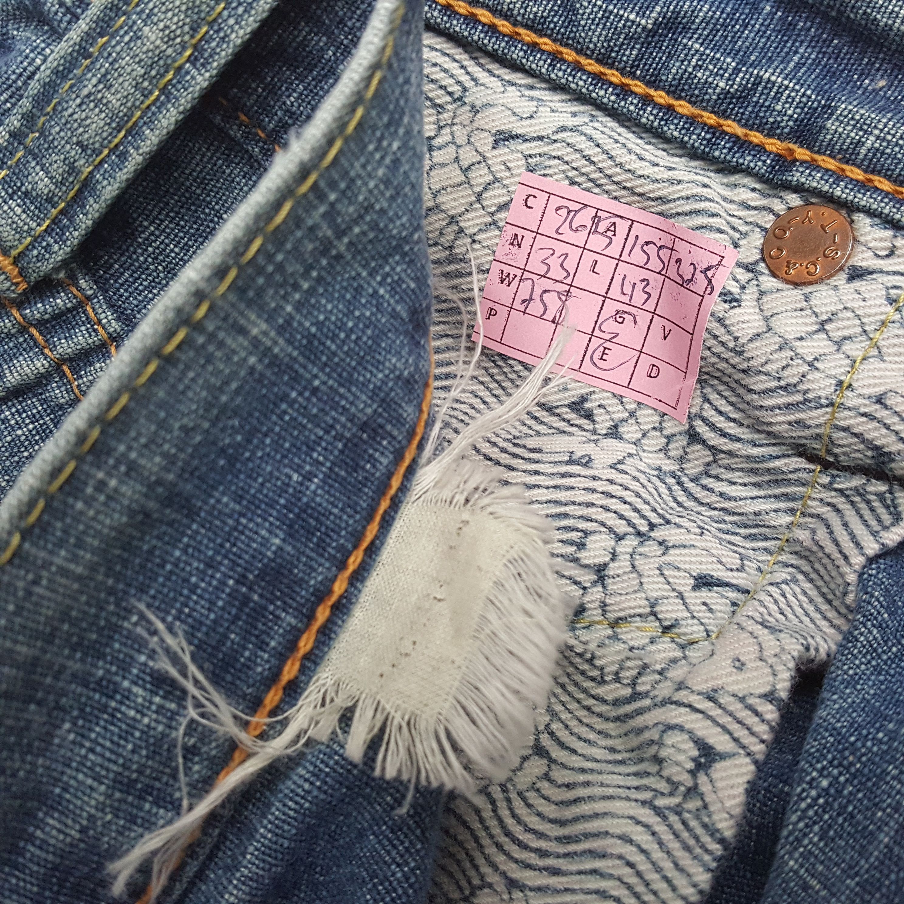 Japanese Brand × Sugar Cane × Vintage SUGAR CANE Japanese Brand Streetwear Distressed Jeans Size US 31 - 14 Thumbnail