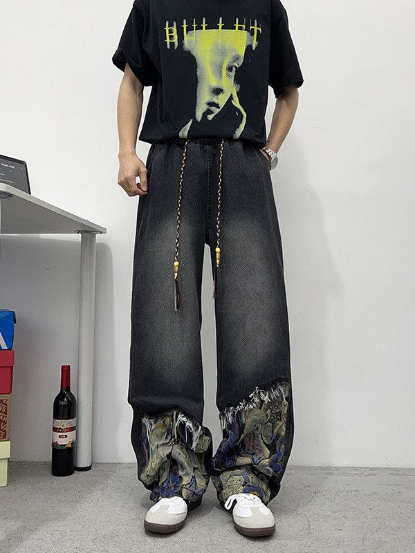 Japanese Brand × Jean Retro loose straight leg casual jeans Size US 32 / EU 48 - 1 Thumbnail