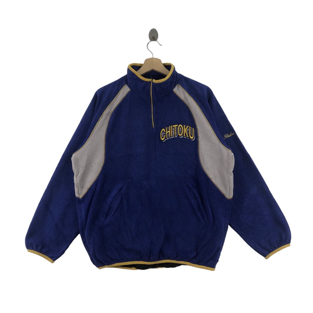 Vtg CHITOKU TOYOFUKU BASEBALL Fleece Sweater Coat Jacket