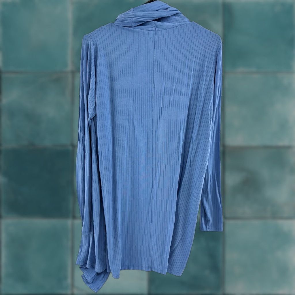 Vintage Knix Cardigan Sweater Women’s XS S M Blue Lightweight Open Ribbed Tight-Knit Long Sleeve Regular Fit Bohemian Classic Size S / US 4 / IT 40 - 1 Thumbnail