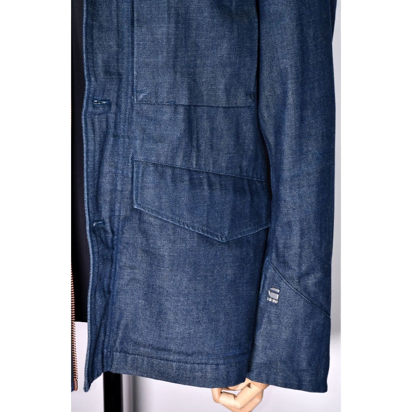 G-Star G-Star Vodan Worker Blazer Jacket Mens XL Denim Blue 100% Cotton Vintage: No Regular Fit Classic Shirt? Size 46R - 4 Thumbnail