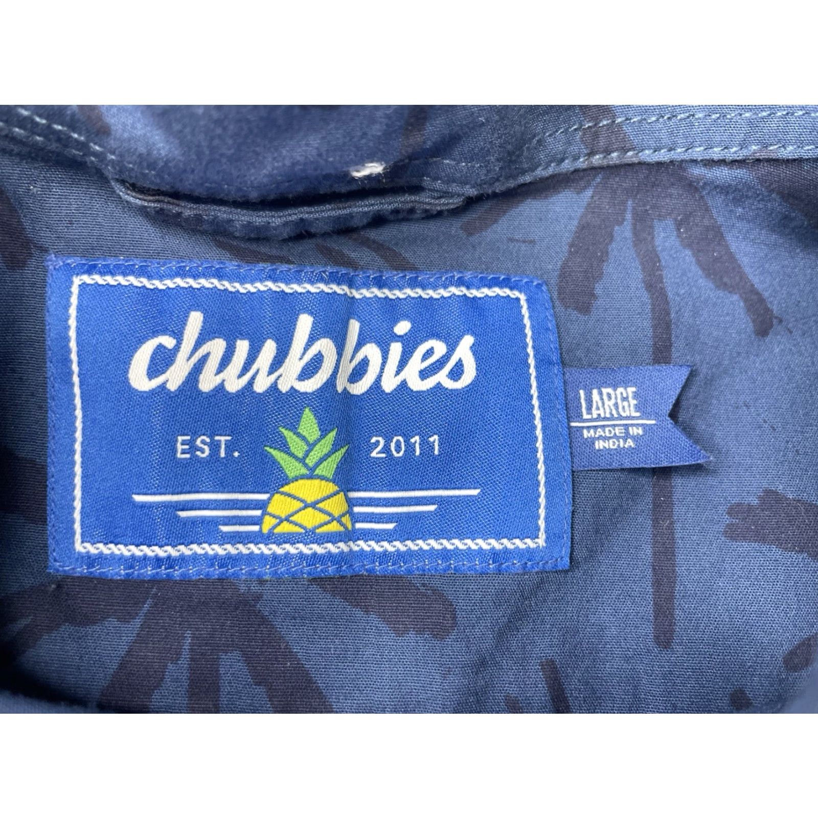Chubbies Chubbies Button-Up Short Sleeve Shirt Beach Palm Trees Blue Mens Large Size US L / EU 52-54 / 3 - 3 Thumbnail