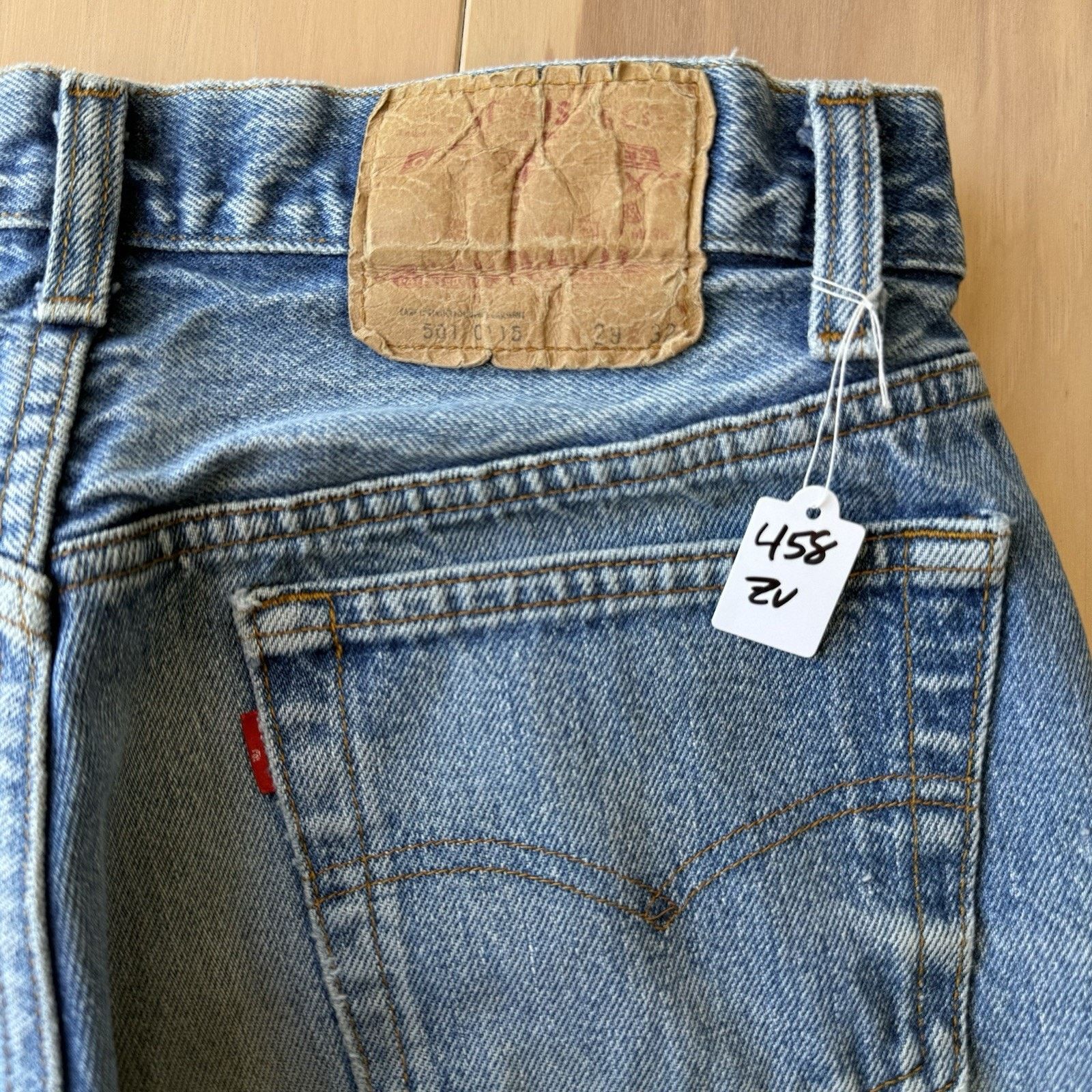 Levi's × Vintage Vintage Levis 501 Jeans 28 Blue 80s Medium Wash Made USA Size US 28 / EU 44 - 9 Thumbnail