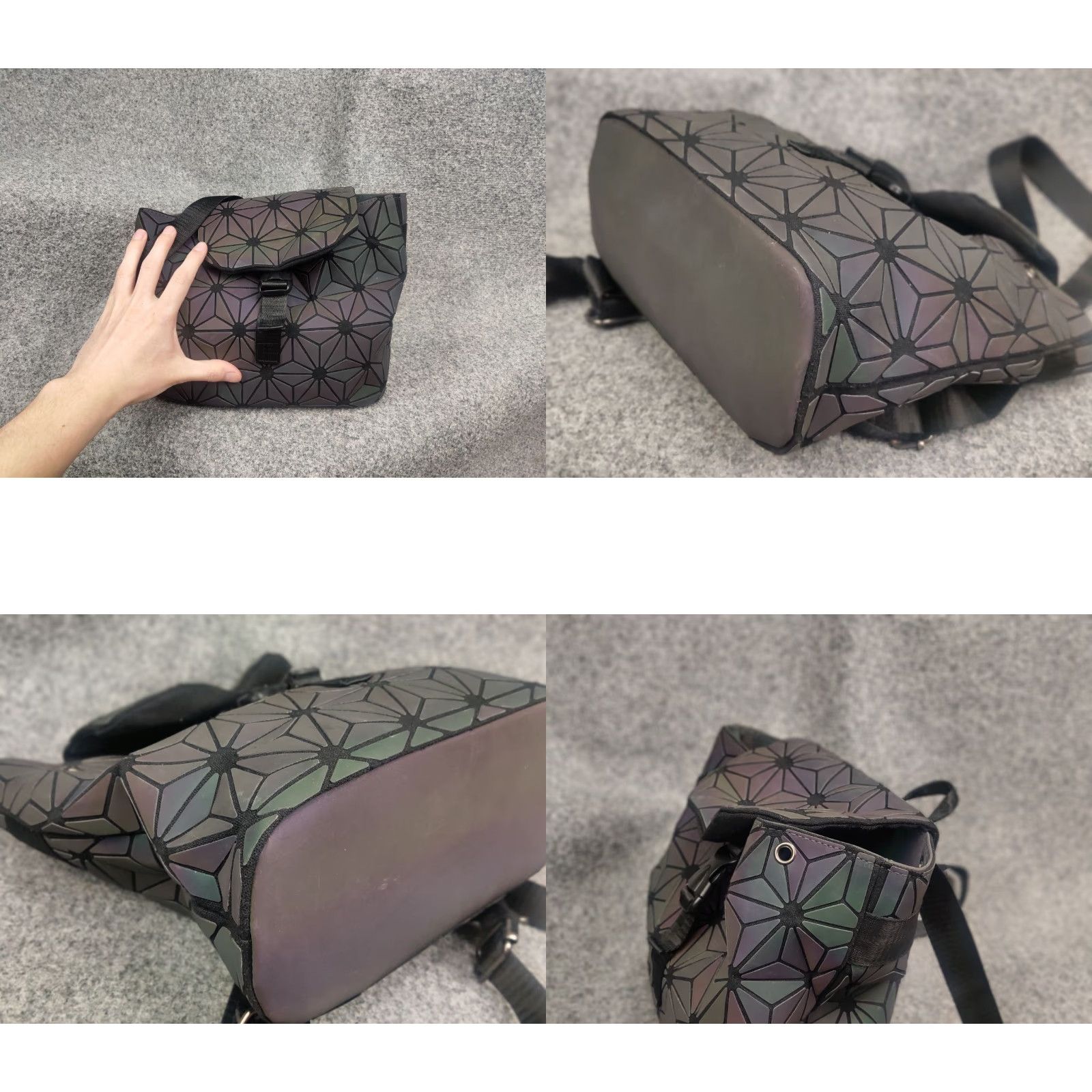 Issey Miyake Issey Miyake Bao Bao Japan Design Geometric Prism Holographic Backpack Flap PVC Size ONE SIZE - 8 Thumbnail