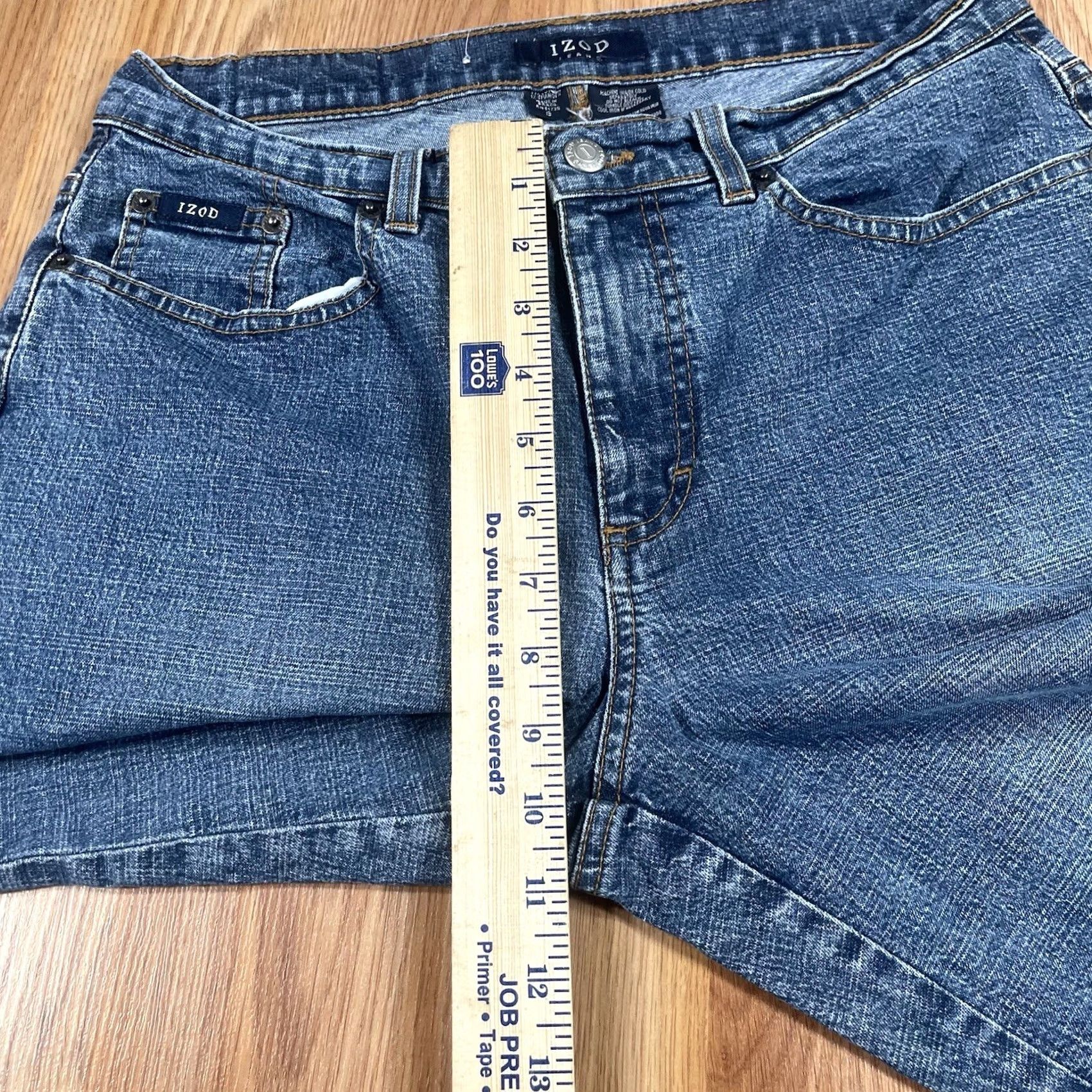 Izod IZOD Jeans Womens 8 Straight Leg High Rise Blue Denim Cotton Spandex Size 30" / US 8 / IT 44 - 7 Thumbnail