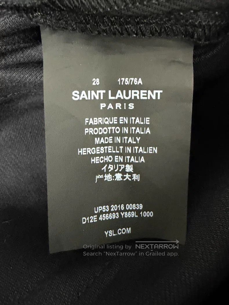 Saint Laurent Paris Saint Laurent Paris Riveted leather double knee hole black Size US 28 / EU 44 - 7 Thumbnail