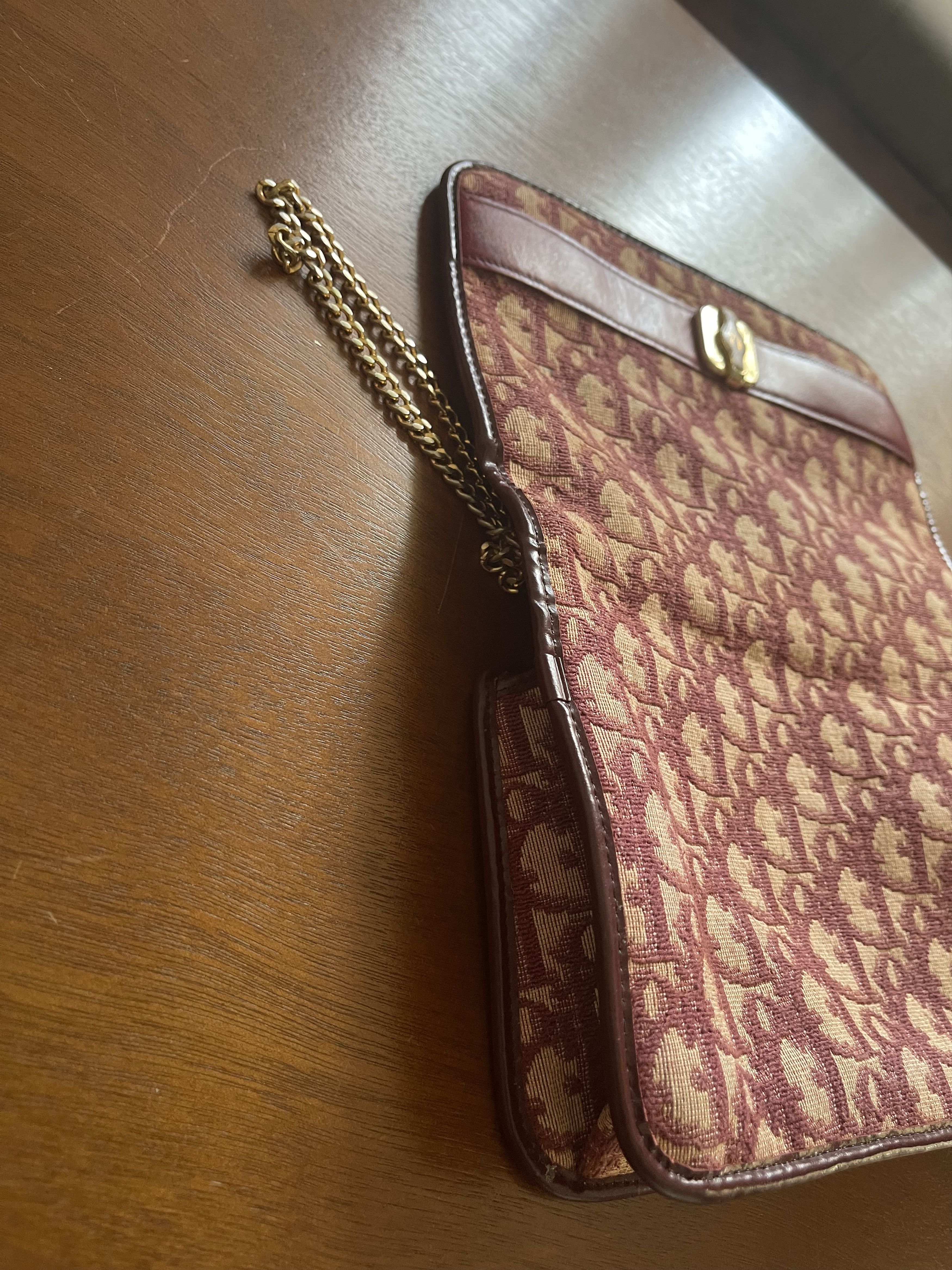 Dior CHRISTIAN DIOR DIORISSMO CHAIN BURGUNDY MONOGRAM CLUTCHBAG Size ONE SIZE - 19 Thumbnail