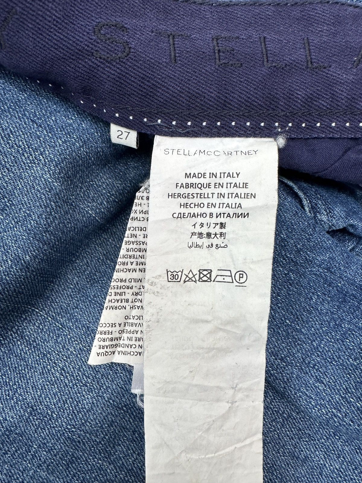 Stella McCartney Stella McCartney Side Patched Logo Blue Jeans Women’s sz 27 Size 27" / US 4 / IT 40 - 12 Thumbnail