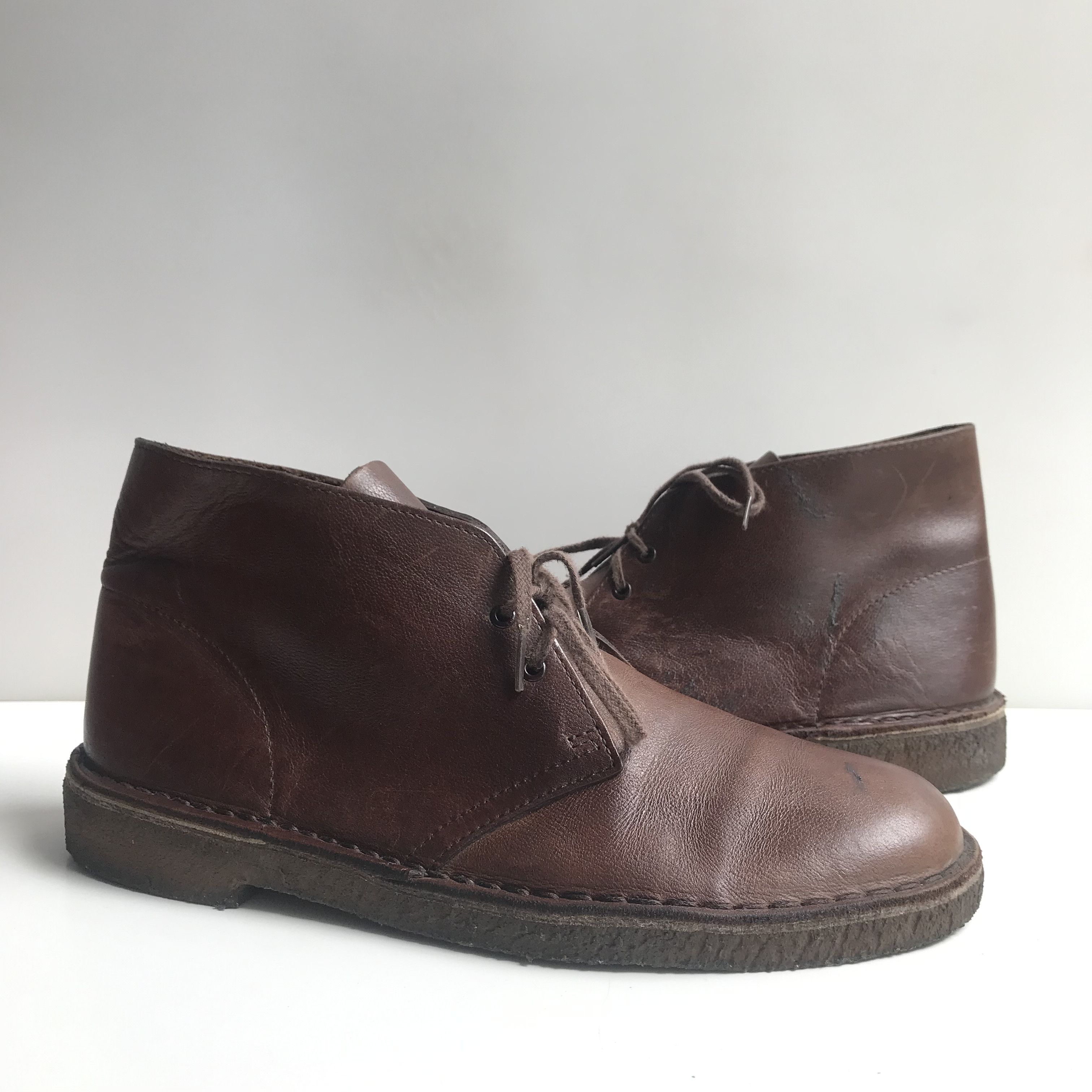 Clarks Vintage Clarks Dessert Boots Leather Brown Crazy Horse Size US 8.5 / EU 41-42 - 13 Thumbnail