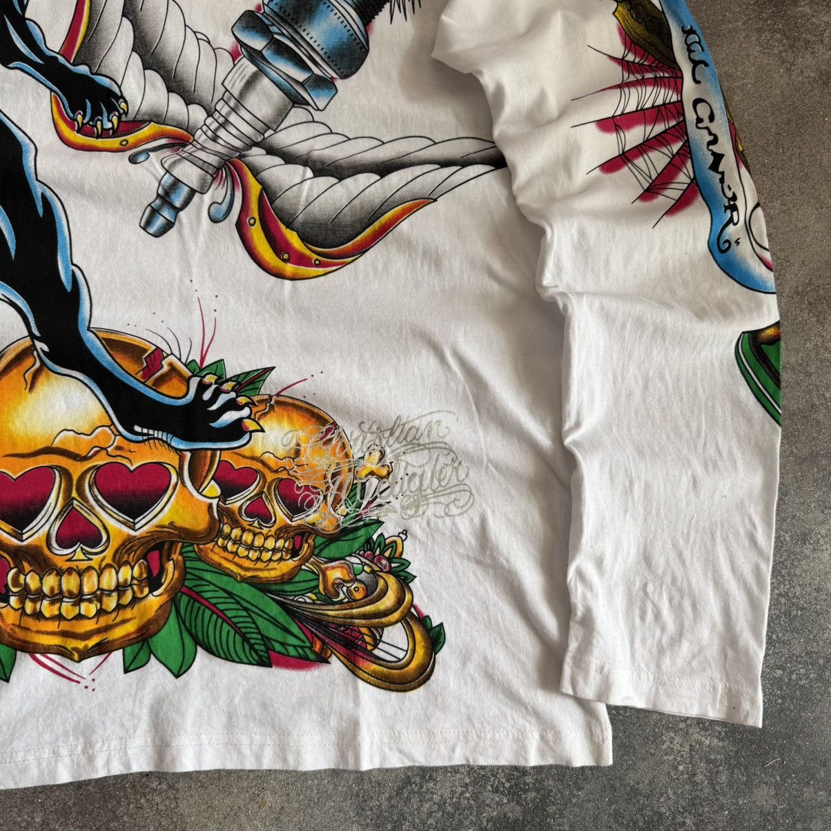 Ed Hardy Christian Audigier (Ed Hardy) Y2K Vintage Long Sleeve Top Size US XL / EU 56 / 4 - 9 Thumbnail