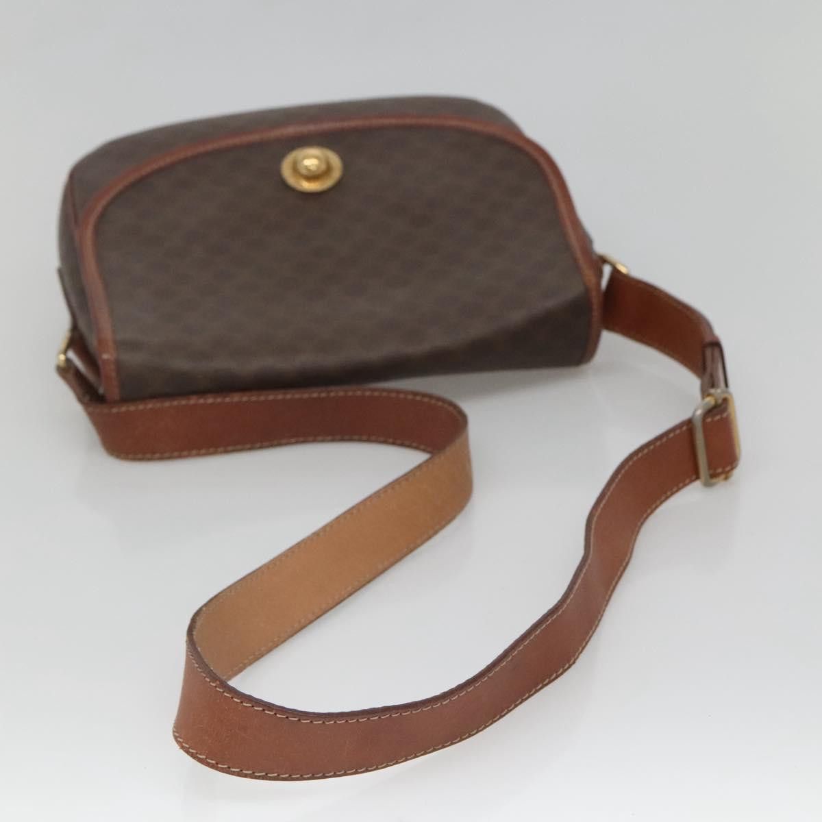 Celine CELINE Macadam Canvas Shoulder Bag Pvc Leather Brown Gold Size ONE SIZE - 7 Thumbnail