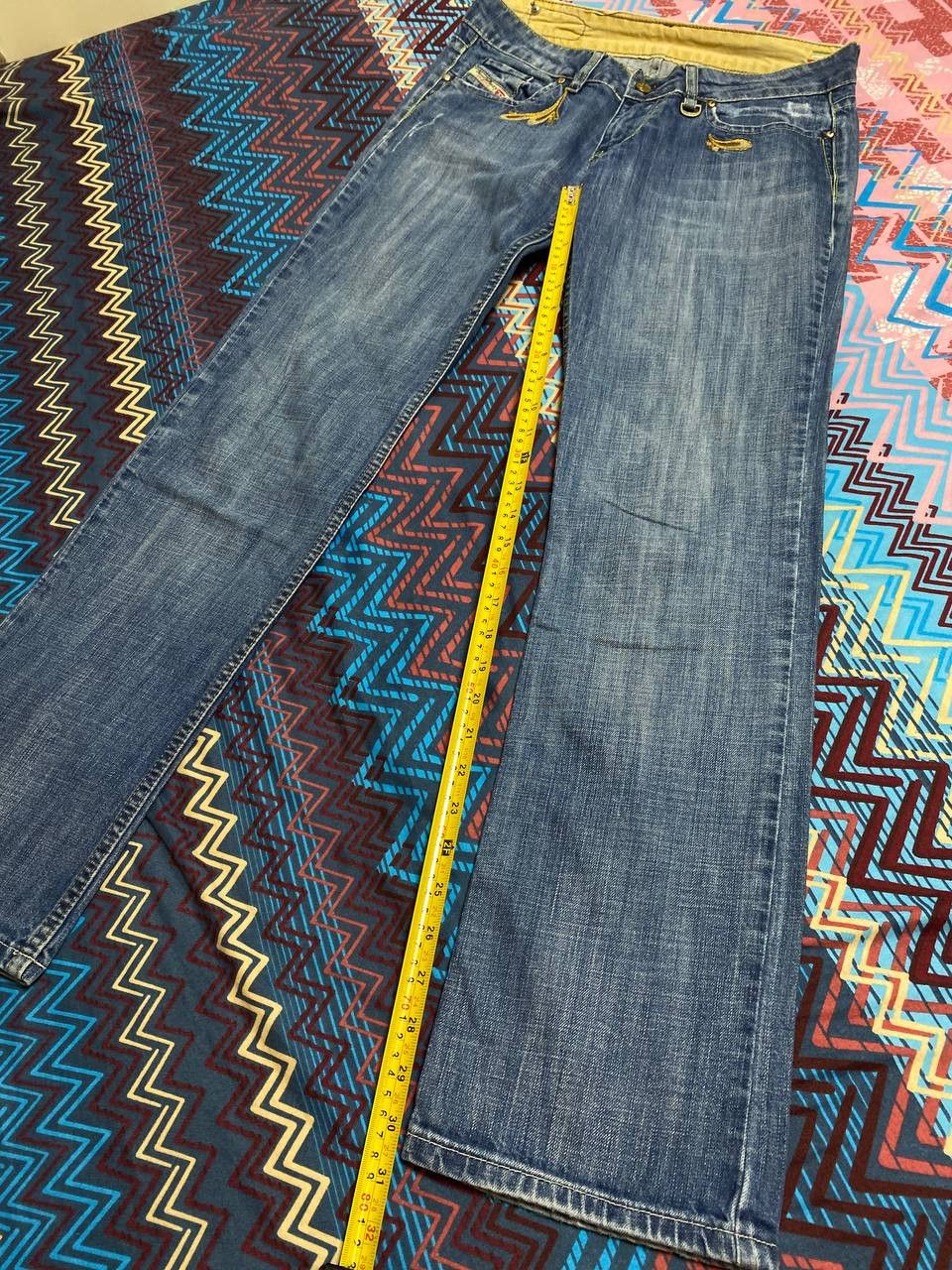 Diesel DIESEL jeans blue vintage crazy Y2K streetwear Size 31" - 10 Thumbnail