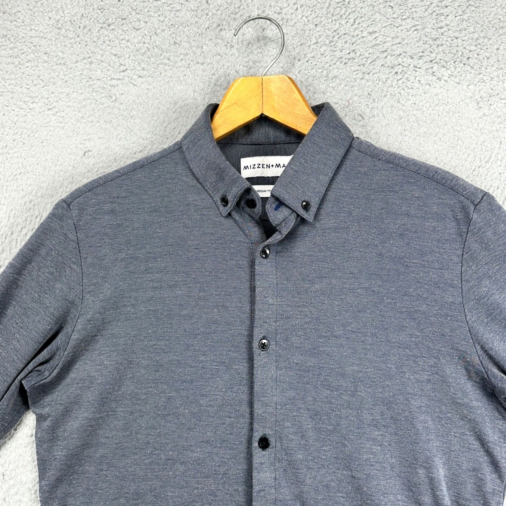 Mizzen+Main Mizzen+Main Button Down Shirt Mens Medium Gray Long Sleeve Casual Preppy Size US M / EU 48-50 / 2 - 6 Thumbnail
