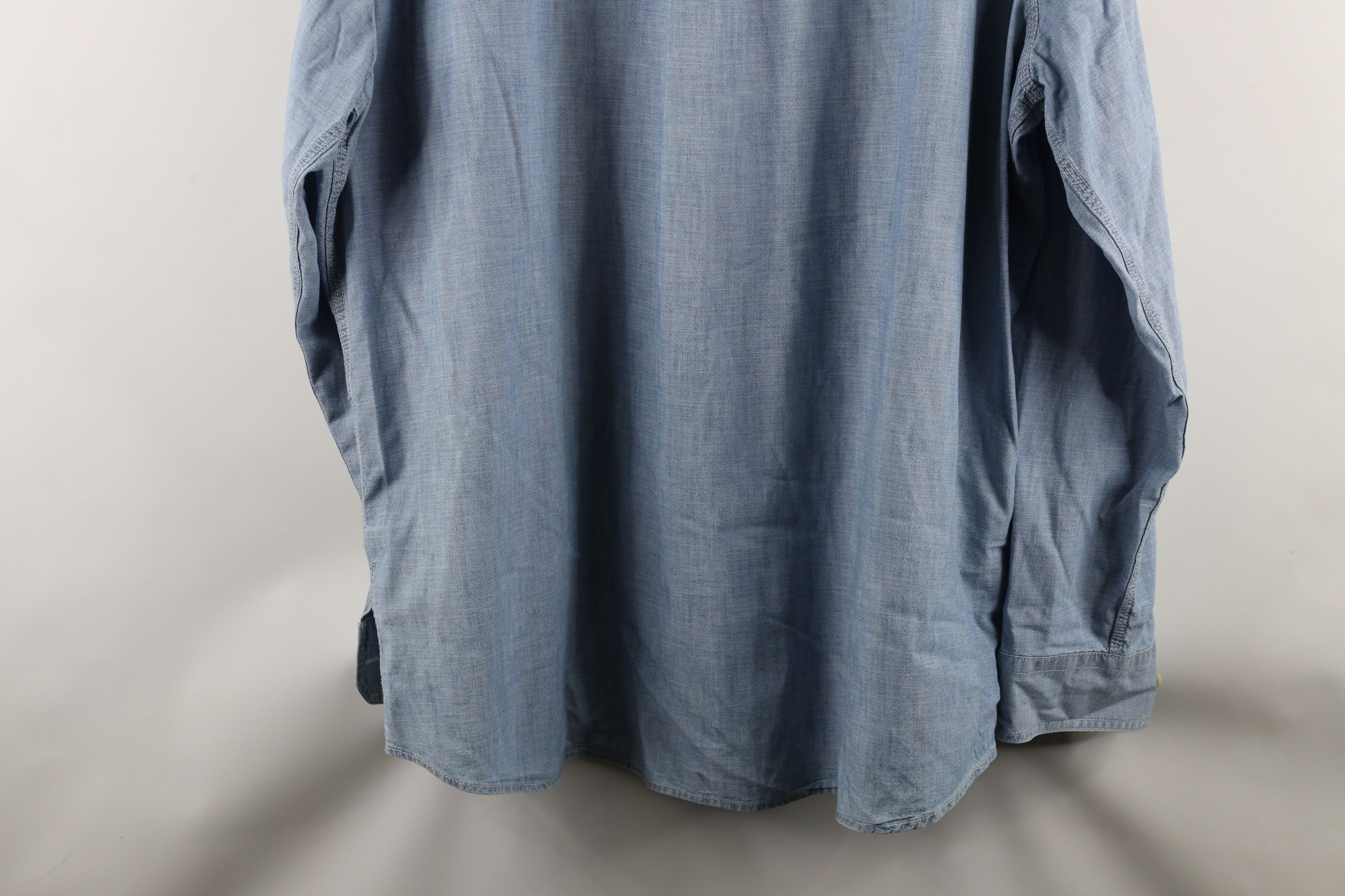 Lands' End × Vintage Vintage 90s Lands End Collared Button Down Shirt Blue Size US XXL / EU 58 / 5 - 12 Thumbnail
