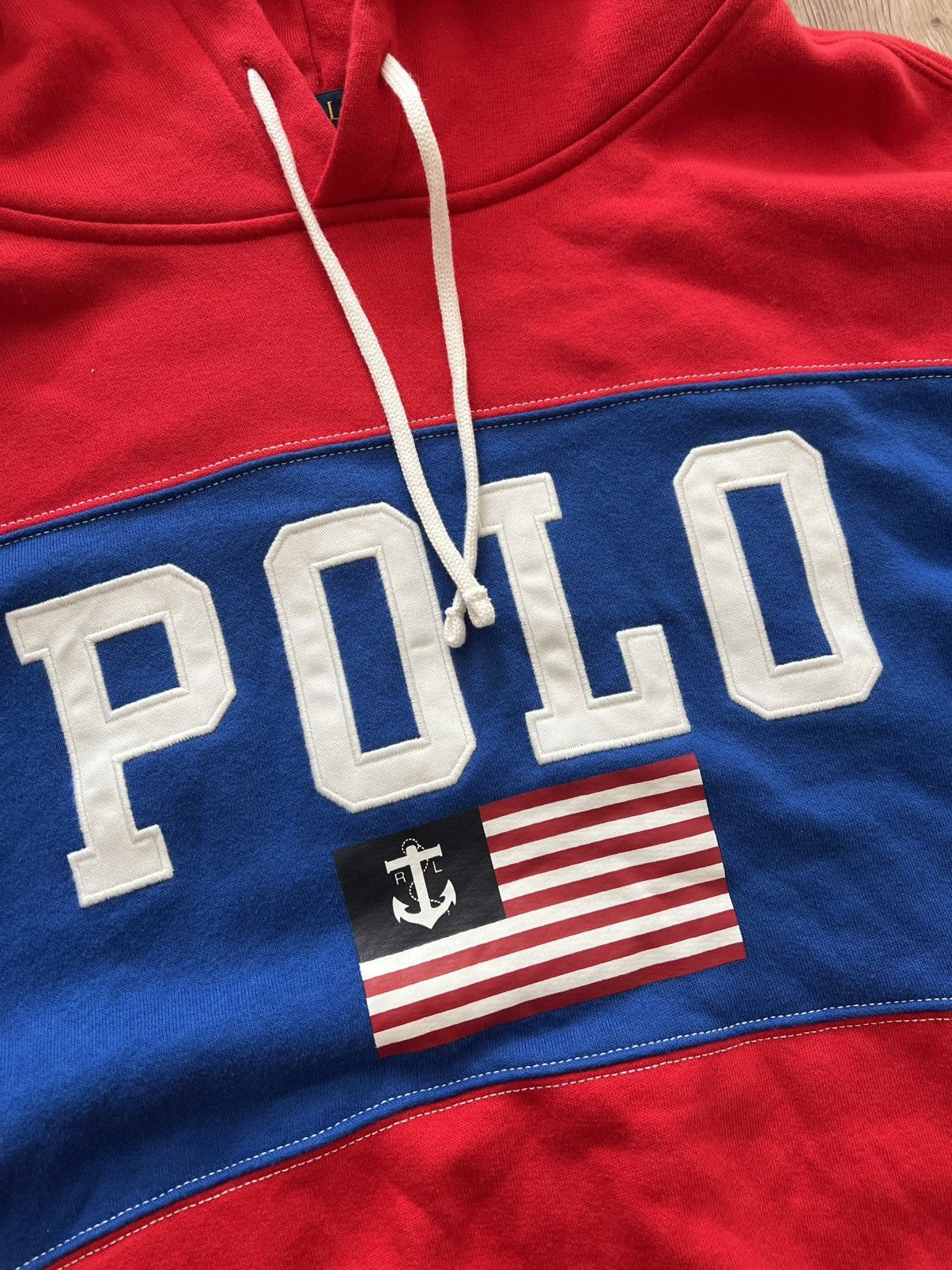 Polo Ralph Lauren × Ralph Lauren Polo Ralph Lauren Big Logo American Flag Hoodie Size M / US 6-8 / IT 42-44 - 4 Thumbnail