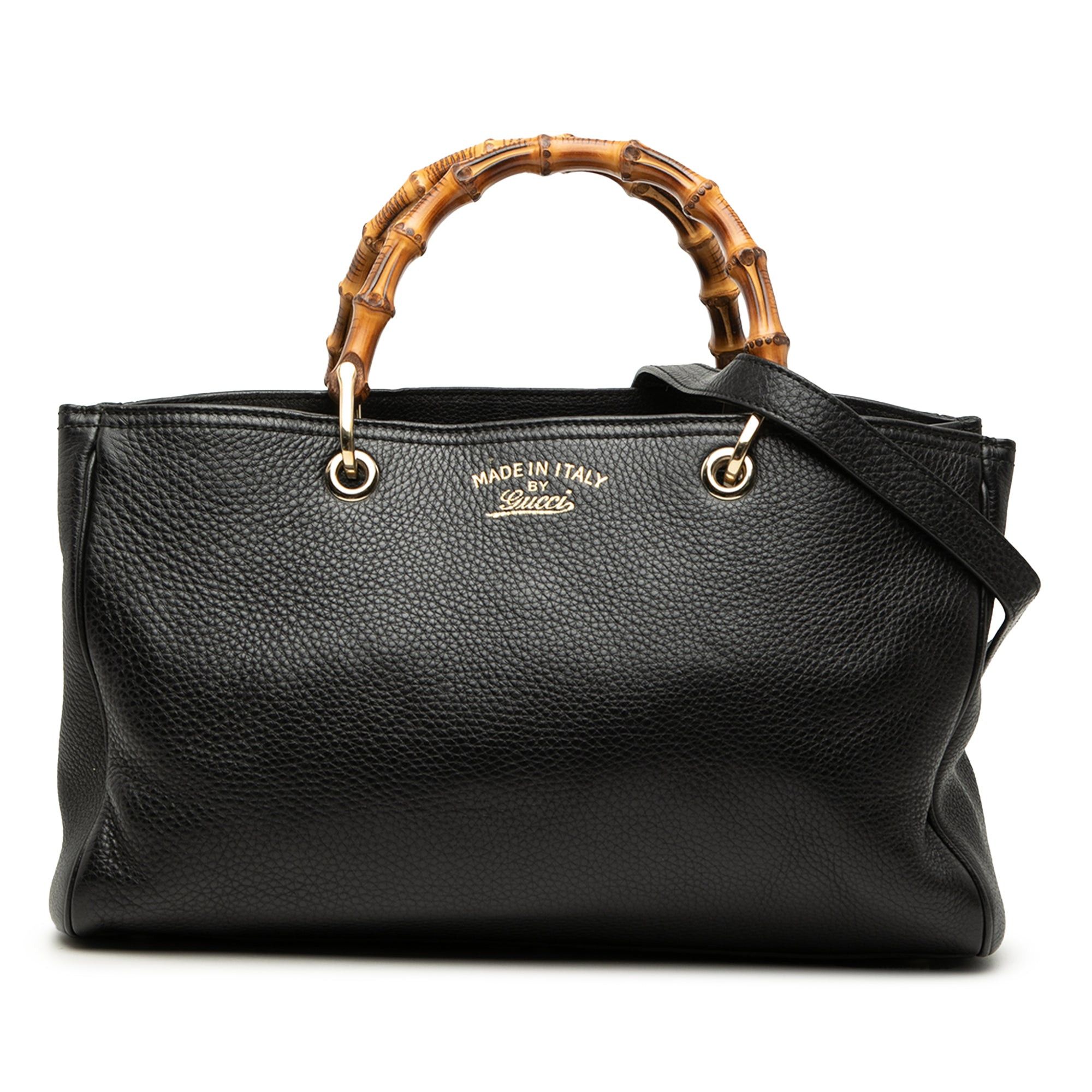 Gucci Medium Calfskin Bamboo Shopper Satchel Size ONE SIZE - 1 Thumbnail