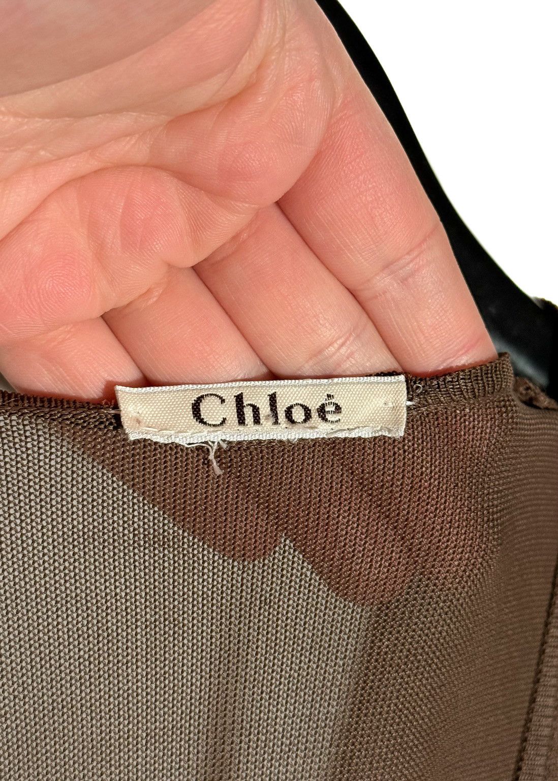 Chloe Chloé Vintage Brown Chain Accent V-neck 3/4 Sleeves Top Size S / US 4 / IT 40 - 6 Thumbnail