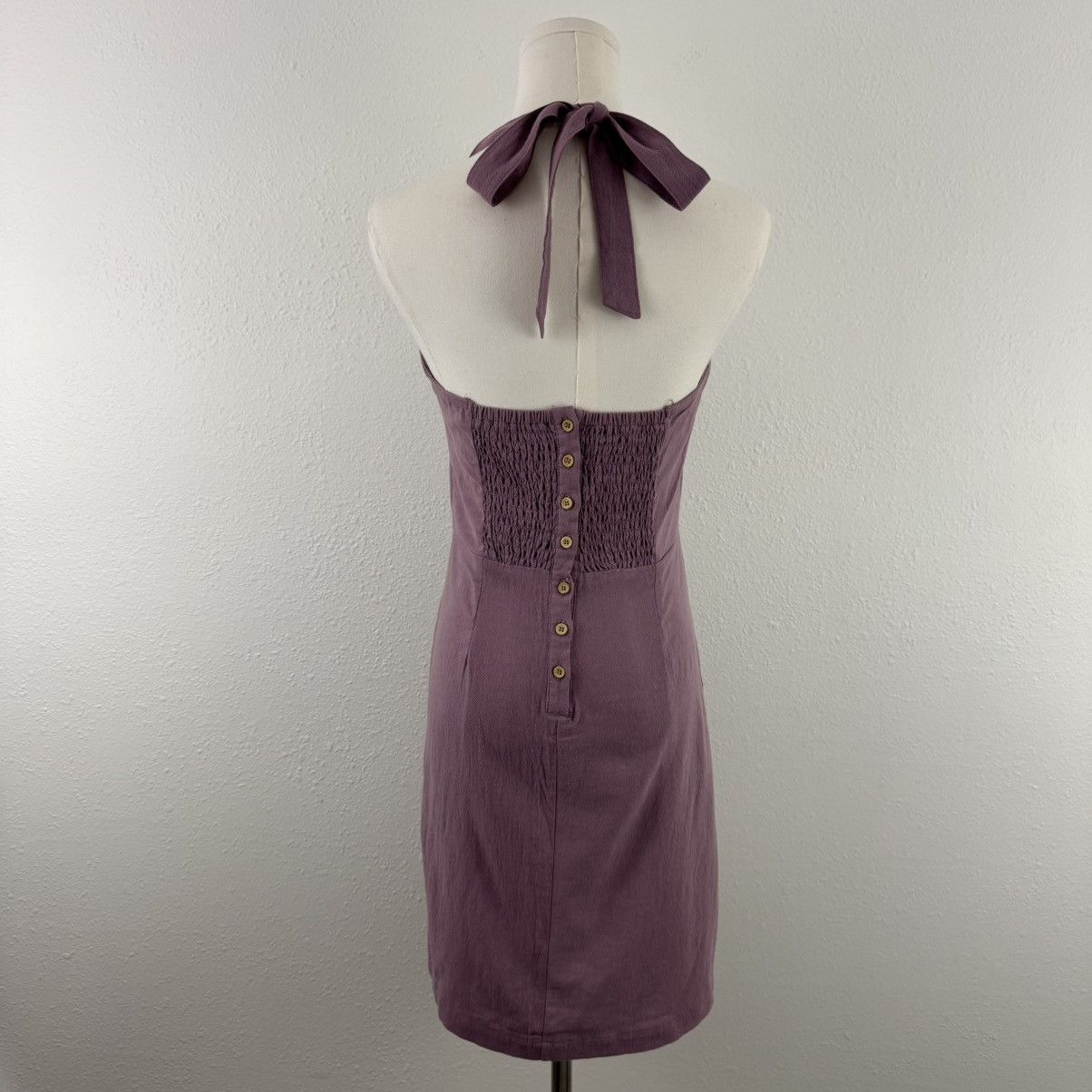 Kendall And Kylie KENDALL & KYLIE Mauve Pink Purple Neck Tie Halter Mini Dress Size S / US 4 / IT 40 - 8 Thumbnail