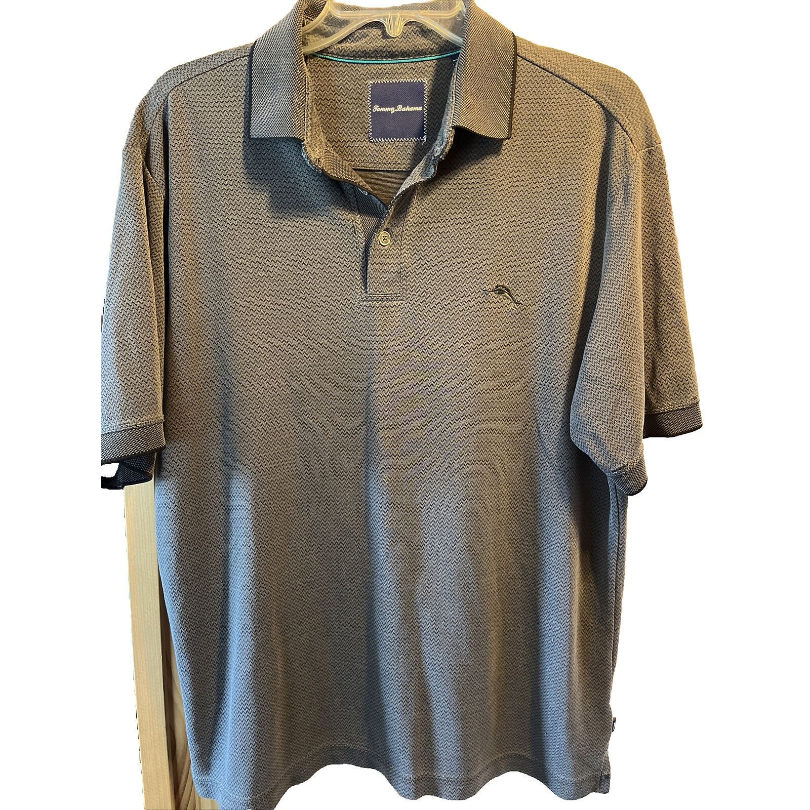Tommy Bahama Tommy Bahama Men’s Large Gray Modal Blend button Polo Shirt Size US L / EU 52-54 / 3 - 1 Thumbnail