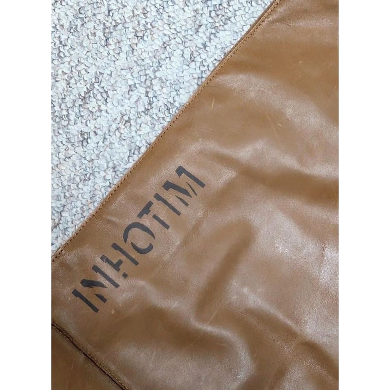 Vintage VINTAGE handcrafted leather bag INHOTIM art museum BRAZIL brown tote Unisex Adults 16x5x15.5 leather bag 90s concert theme Mens Womens Size ONE SIZE - 2 Thumbnail