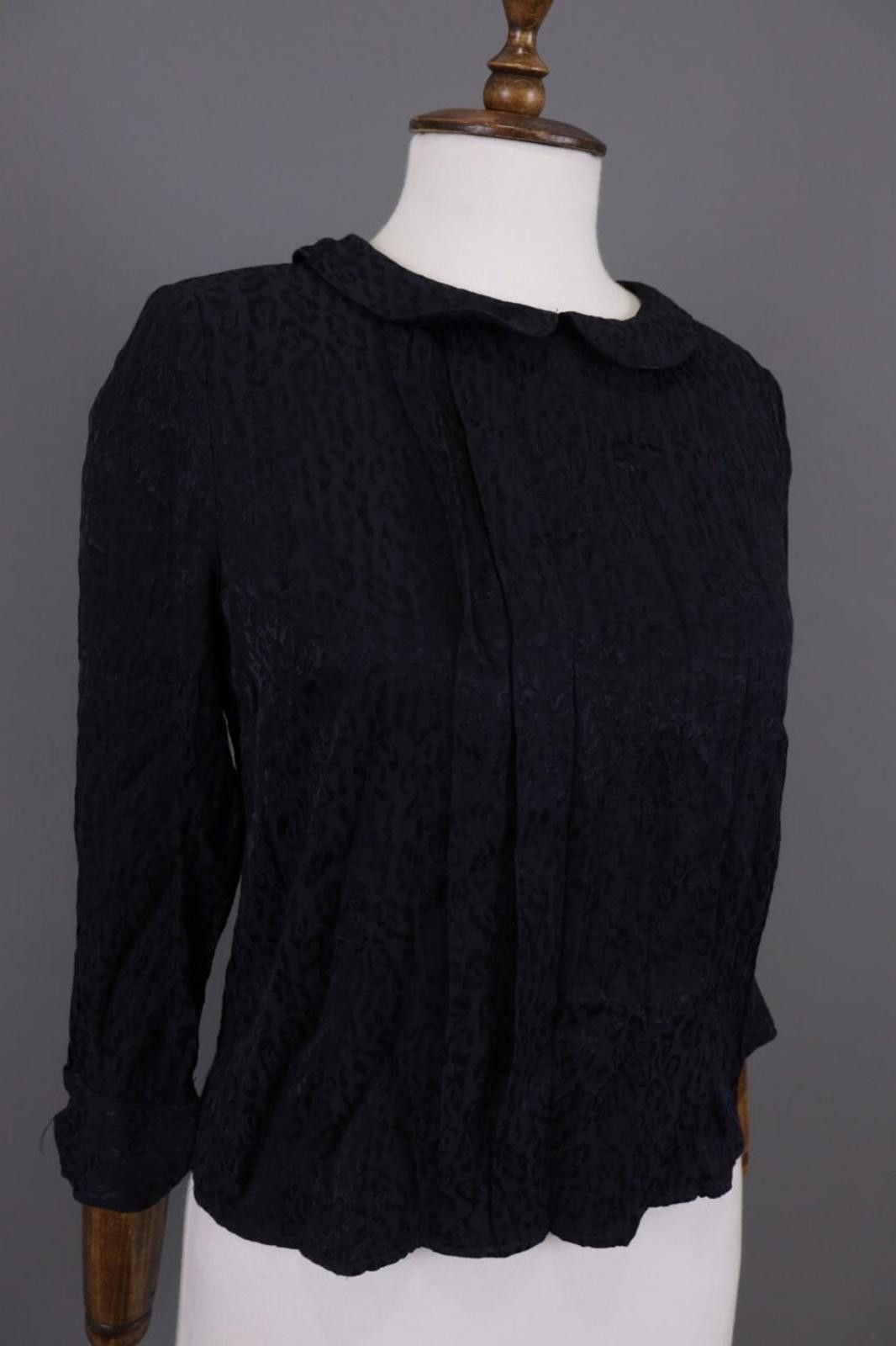 Designer Claudie Pierlot Black Animals Blow Blouse Shirt Size 36 Size M / US 6-8 / IT 42-44 - 5 Thumbnail