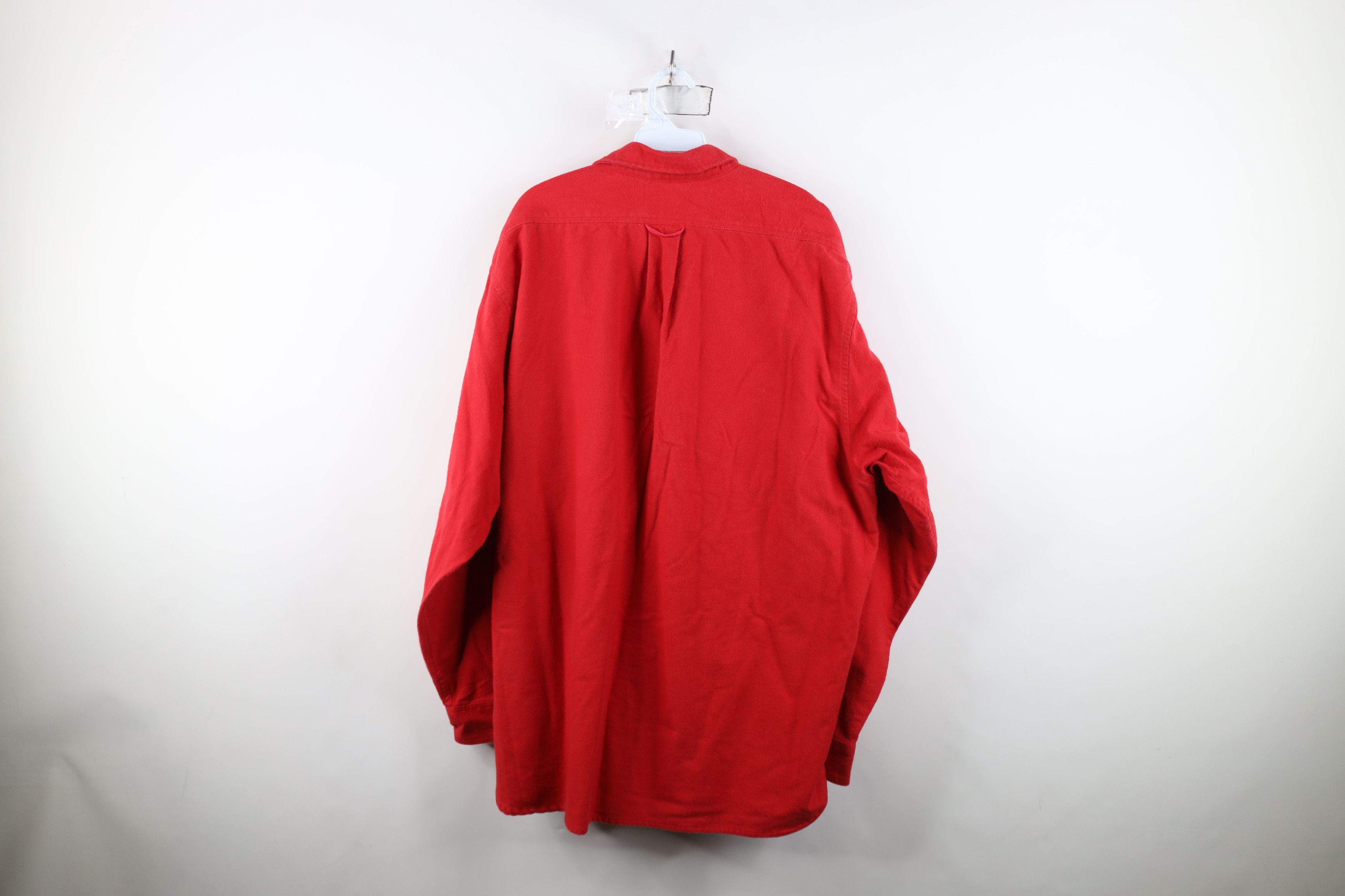 Eddie Bauer Vintage 90s Eddie Bauer Chamois Cloth Button Shirt Red USA Size US XXL / EU 58 / 5 - 12 Thumbnail