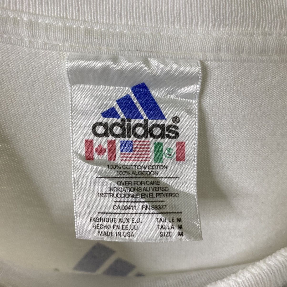 Adidas Vintage 1990s Adidas Art Big Logo T Shirt Size US XL / EU 56 / 4 - 3 Thumbnail