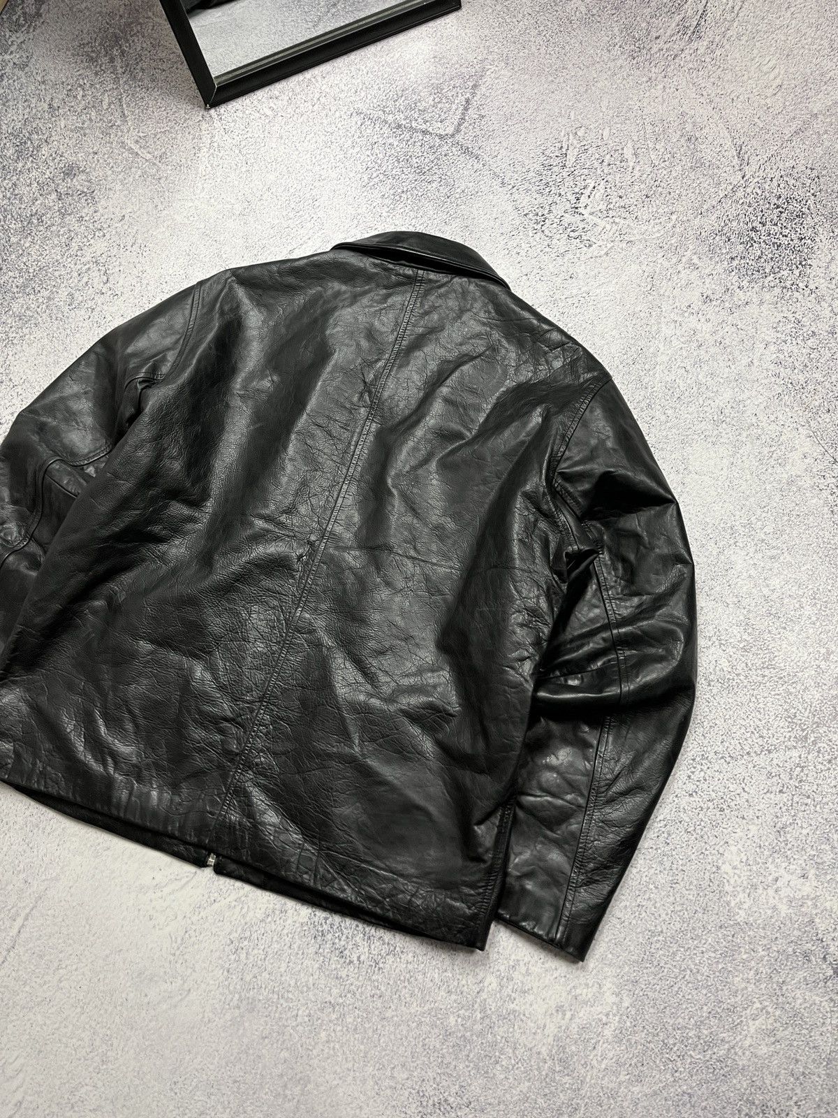 Gap Vintage GAP Black Genuine Leather Jacket Avantgarde Grunge Size US L / EU 52-54 / 3 - 19 Thumbnail