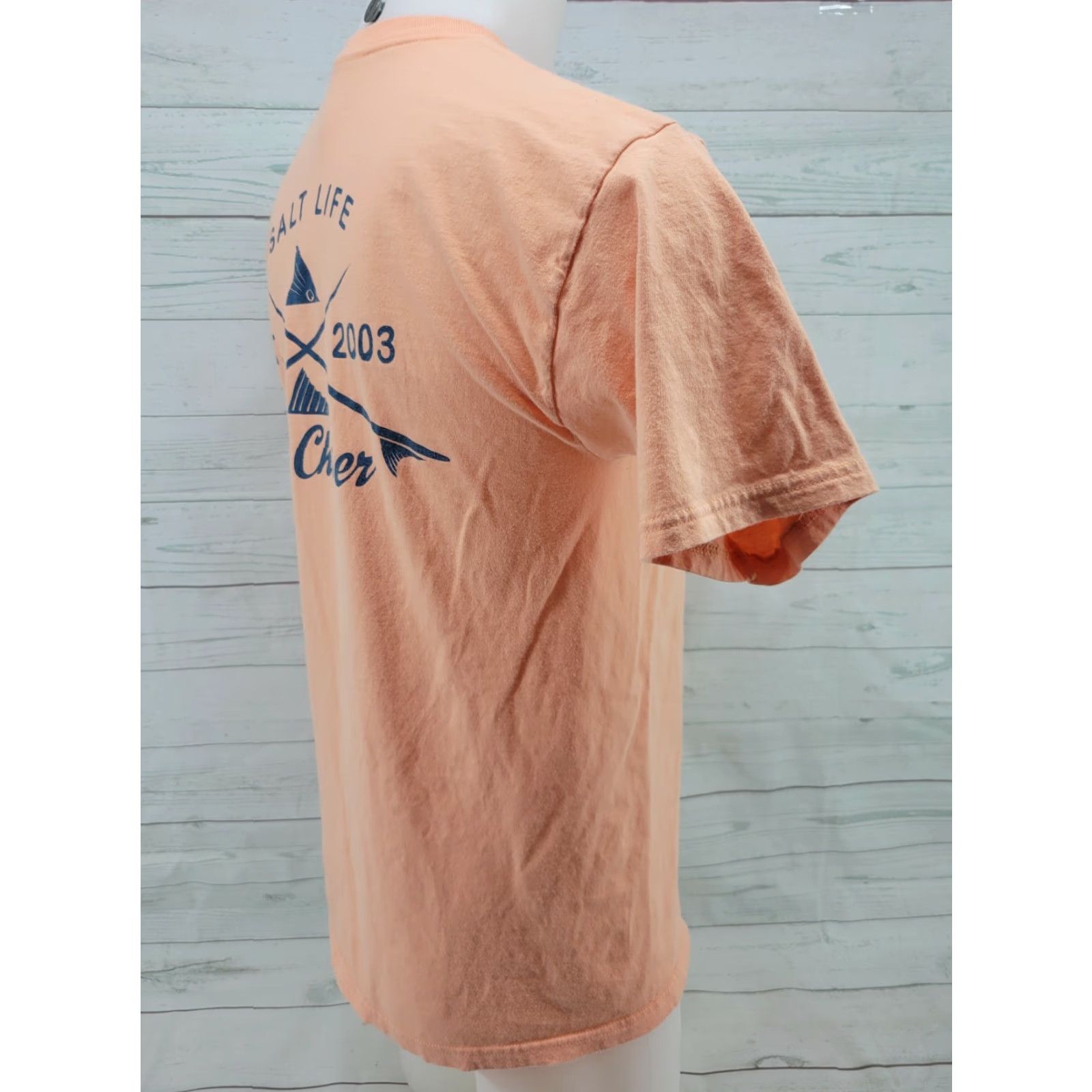 Vintage SALT Life Fin Chaser T-Shirt Orange Medium Men Shirt Short Sleeve" Size US M / EU 48-50 / 2 - 5 Thumbnail